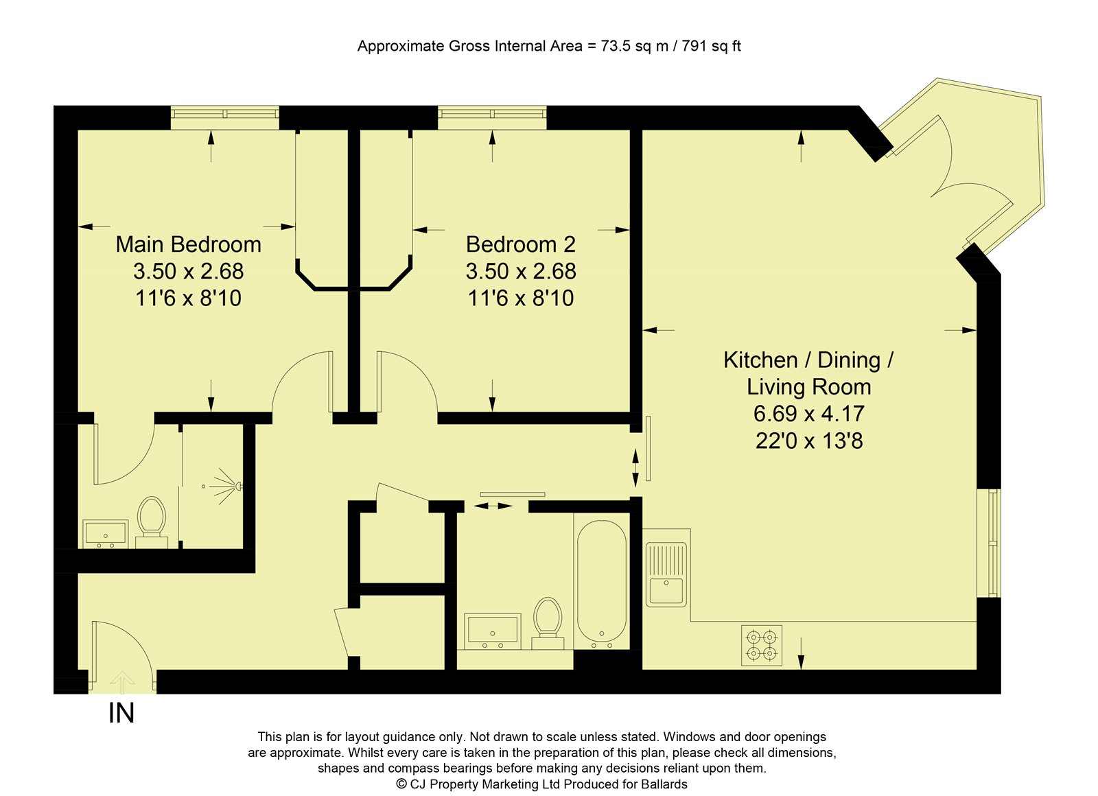 Flat 8, Wilkins Court 9-11,, Deanfield Avenue, Oxfordshire floorplan