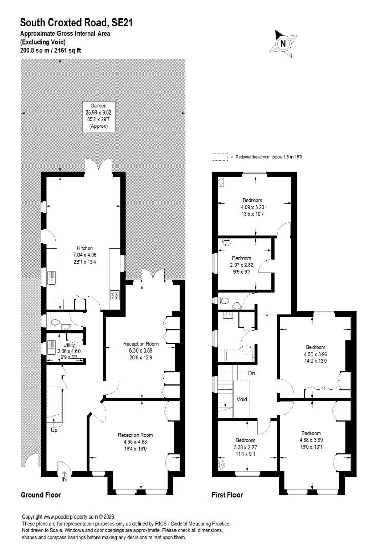 50, South Croxted Road, London floorplan