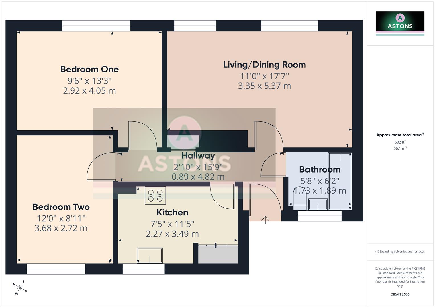 38, Johnson Walk, Crawley floorplan