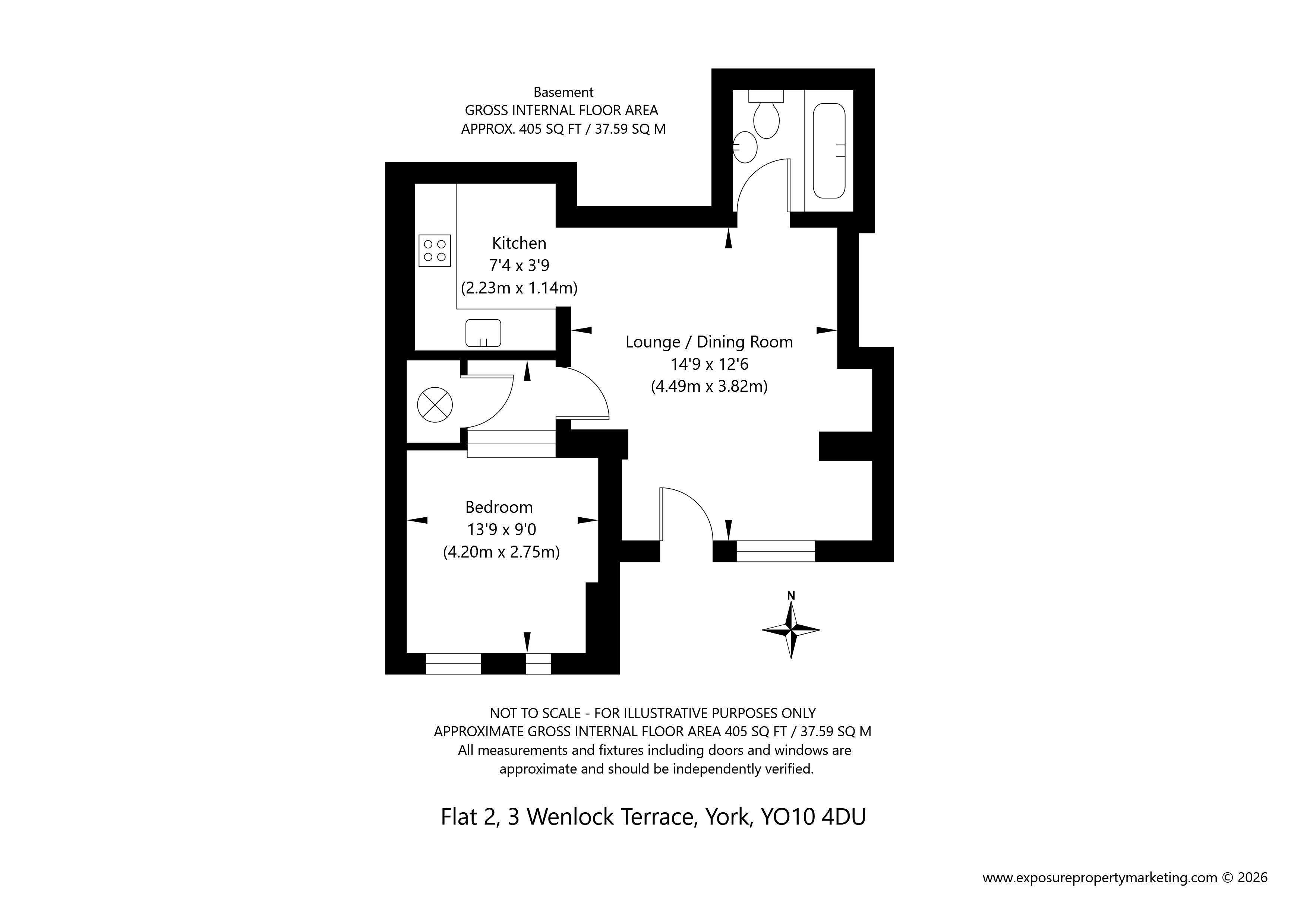 Flat 2, 3, Wenlock Terrace, North Yorkshire floorplan