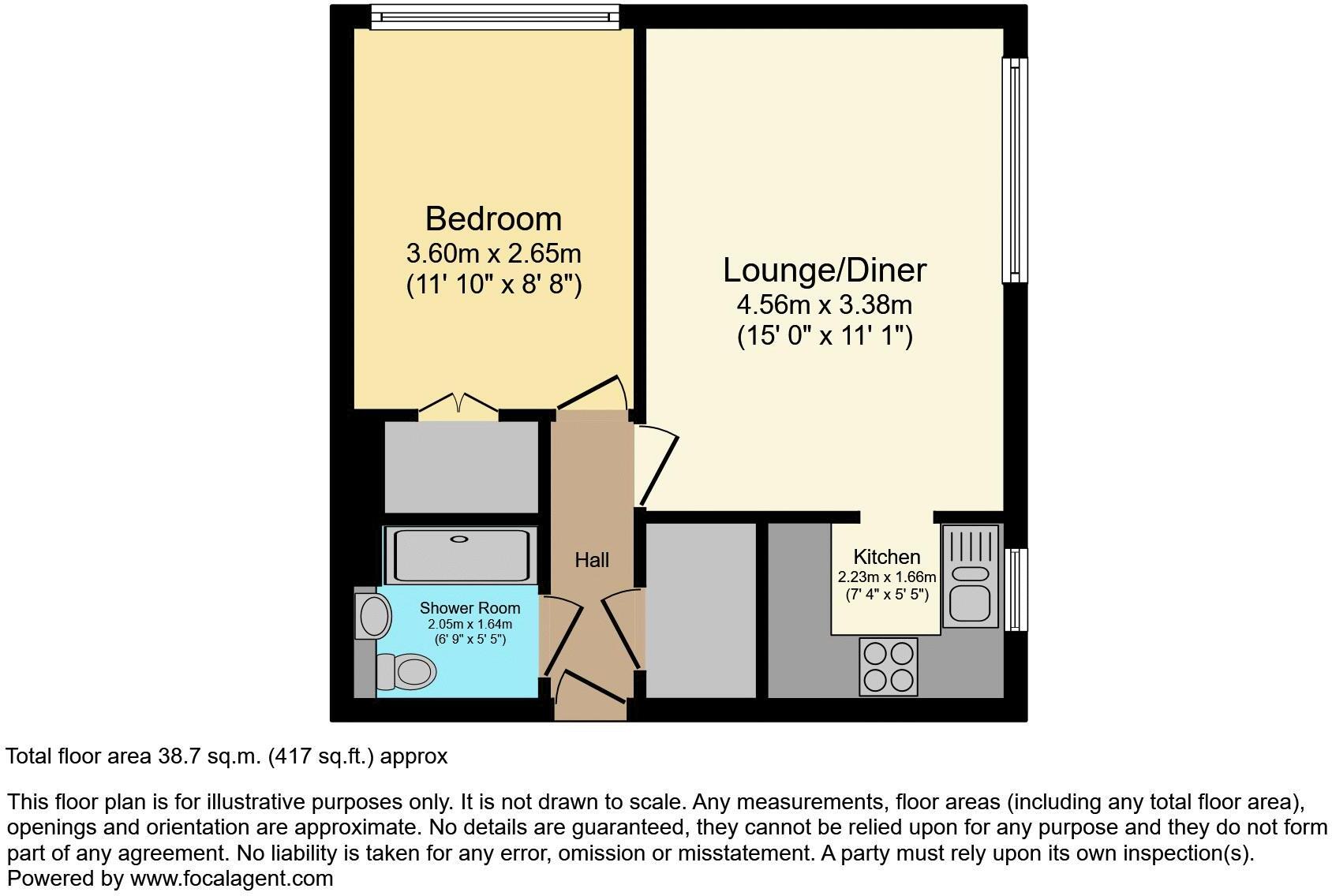 Flat 34, Homeview House, Seldown Road, Poole floorplan