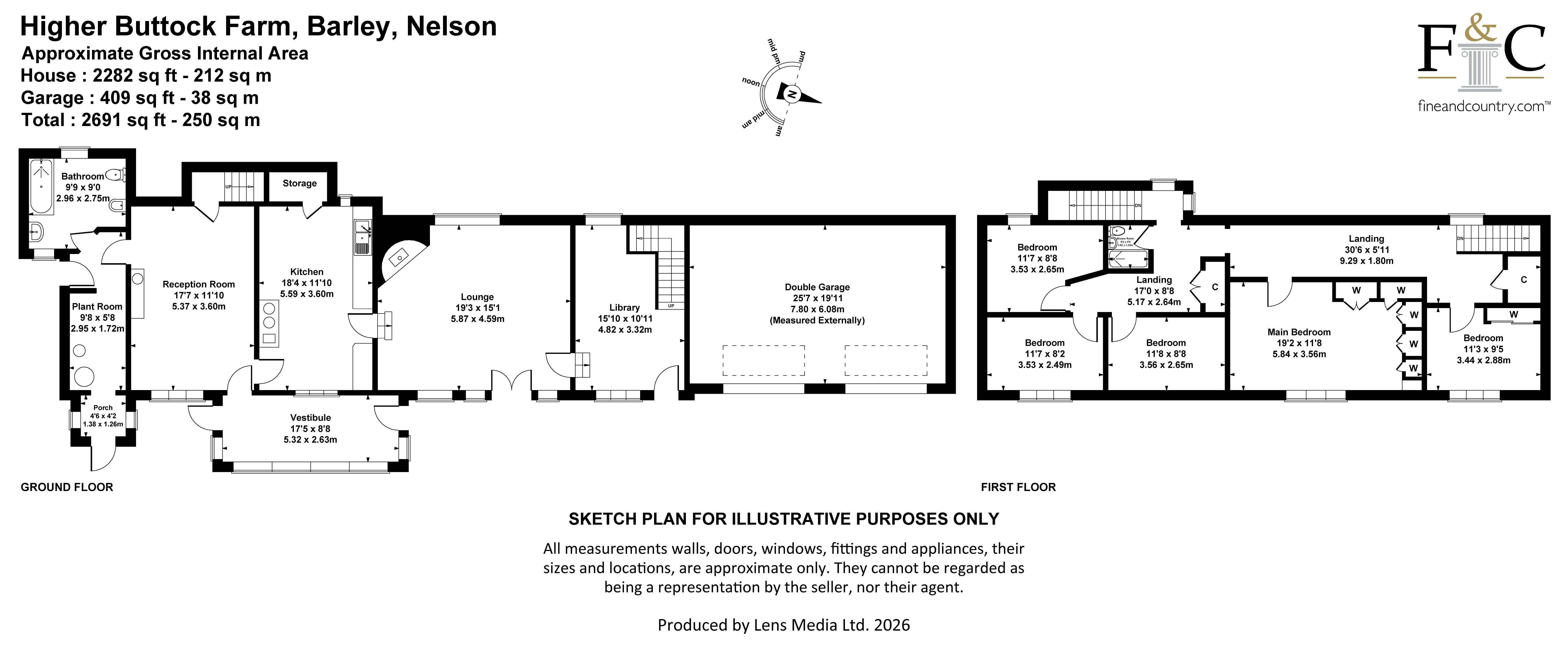 Higher Buttock Farm,, Barley, Lancashire floorplan