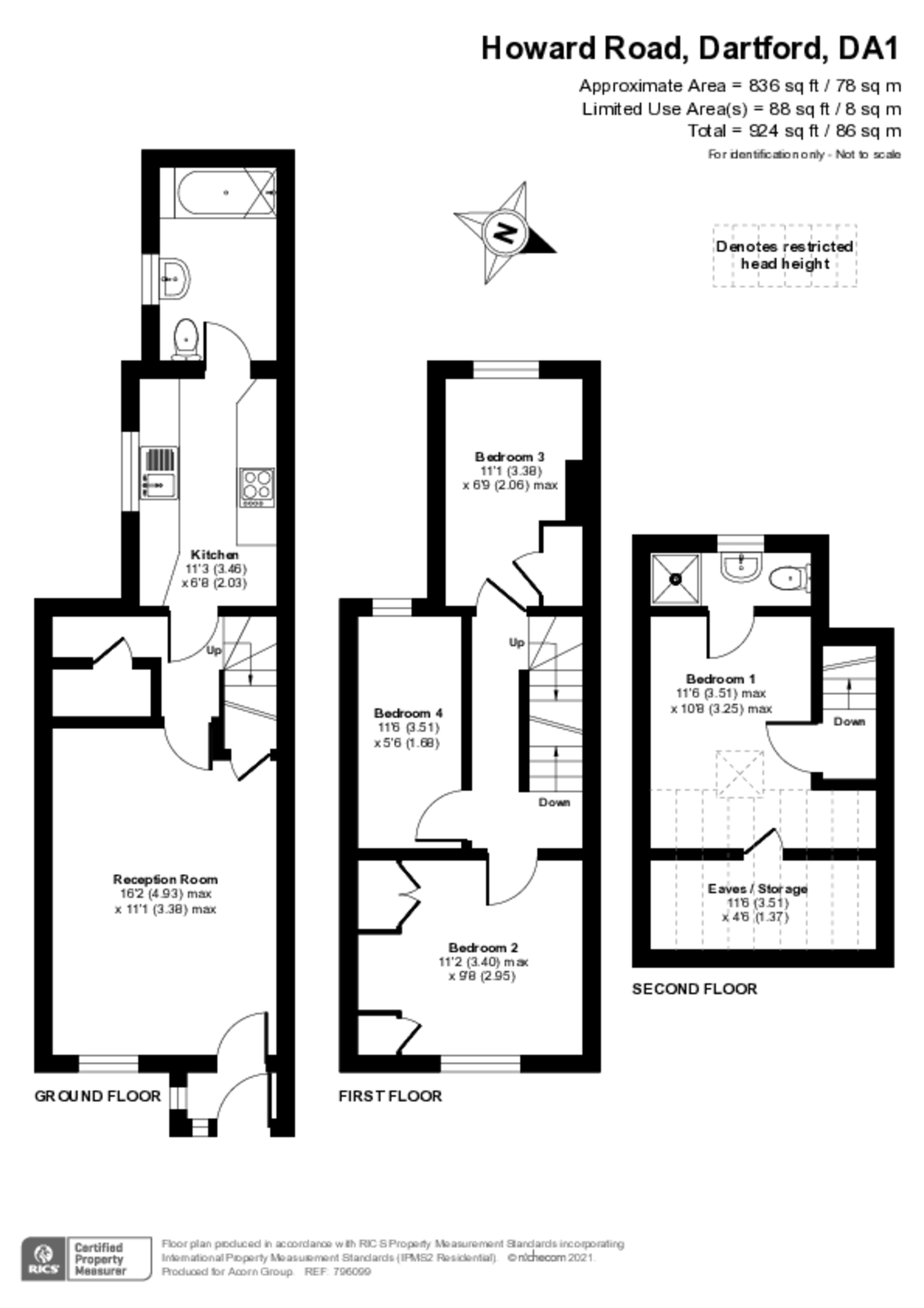 Howard Road, Dartford DA1, 4 bedroom terraced house for sale 60390758