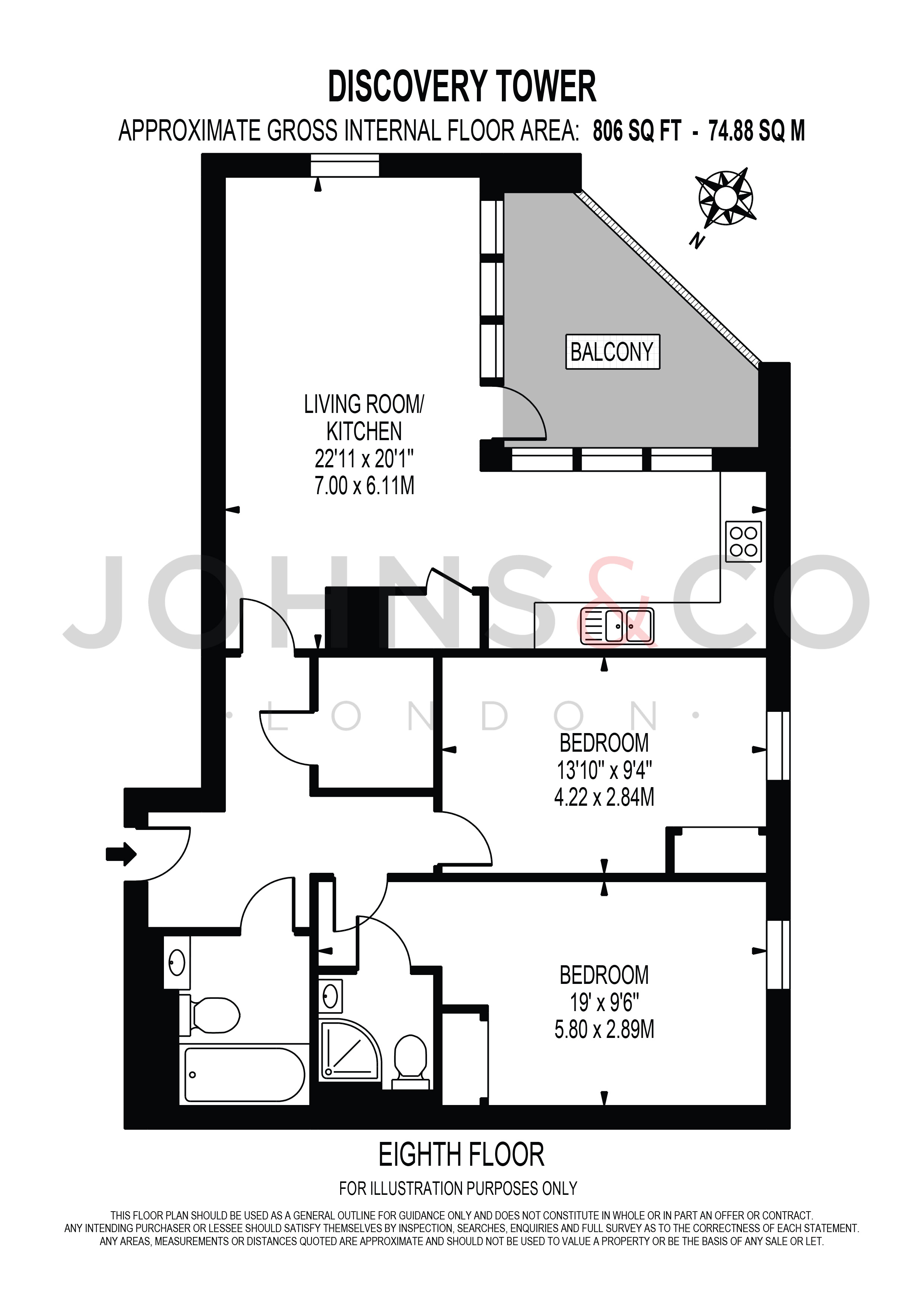 66 Discovery Tower 1, Terry Spinks Place, London floorplan