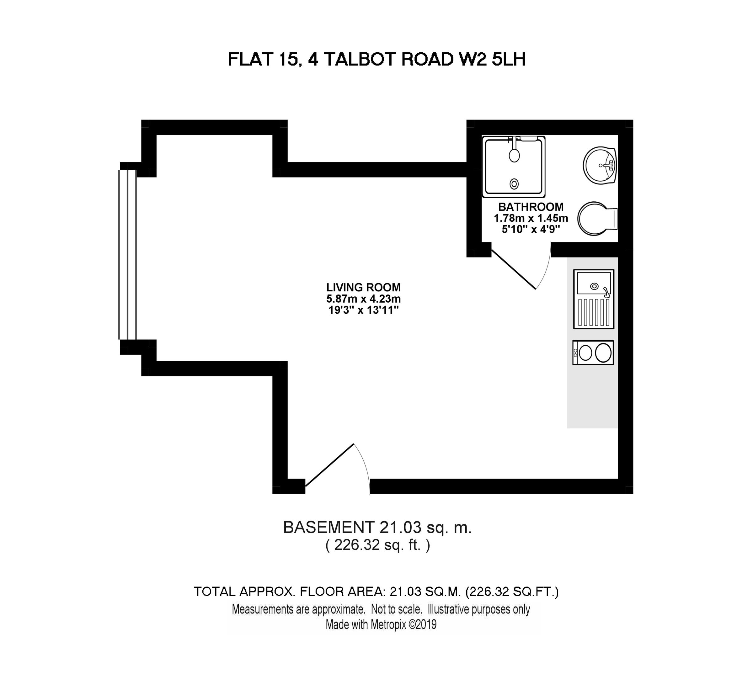Flat 15, 4 Talbot Road, Bayswater floorplan