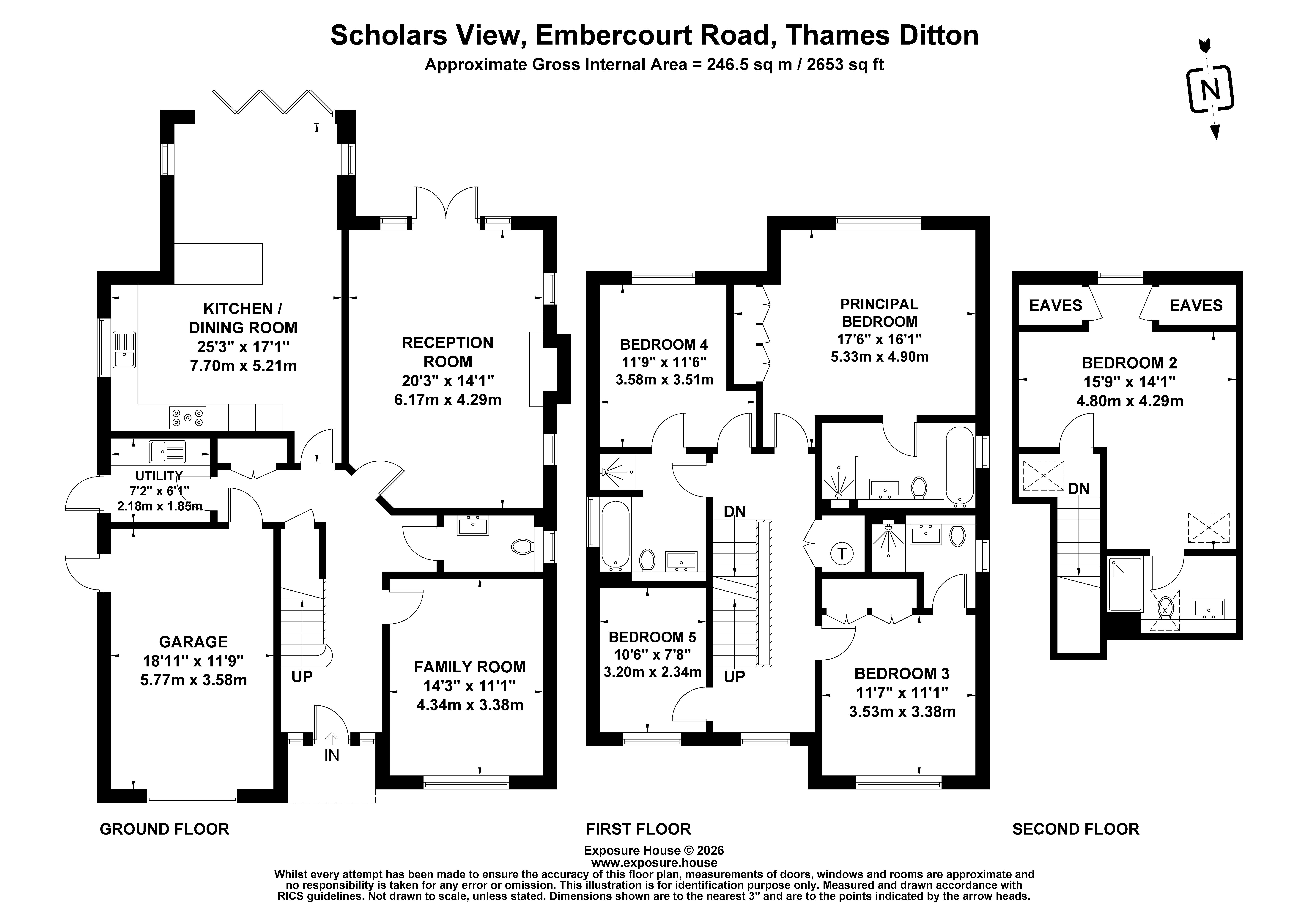 1, Scholars View, Thames Ditton floorplan