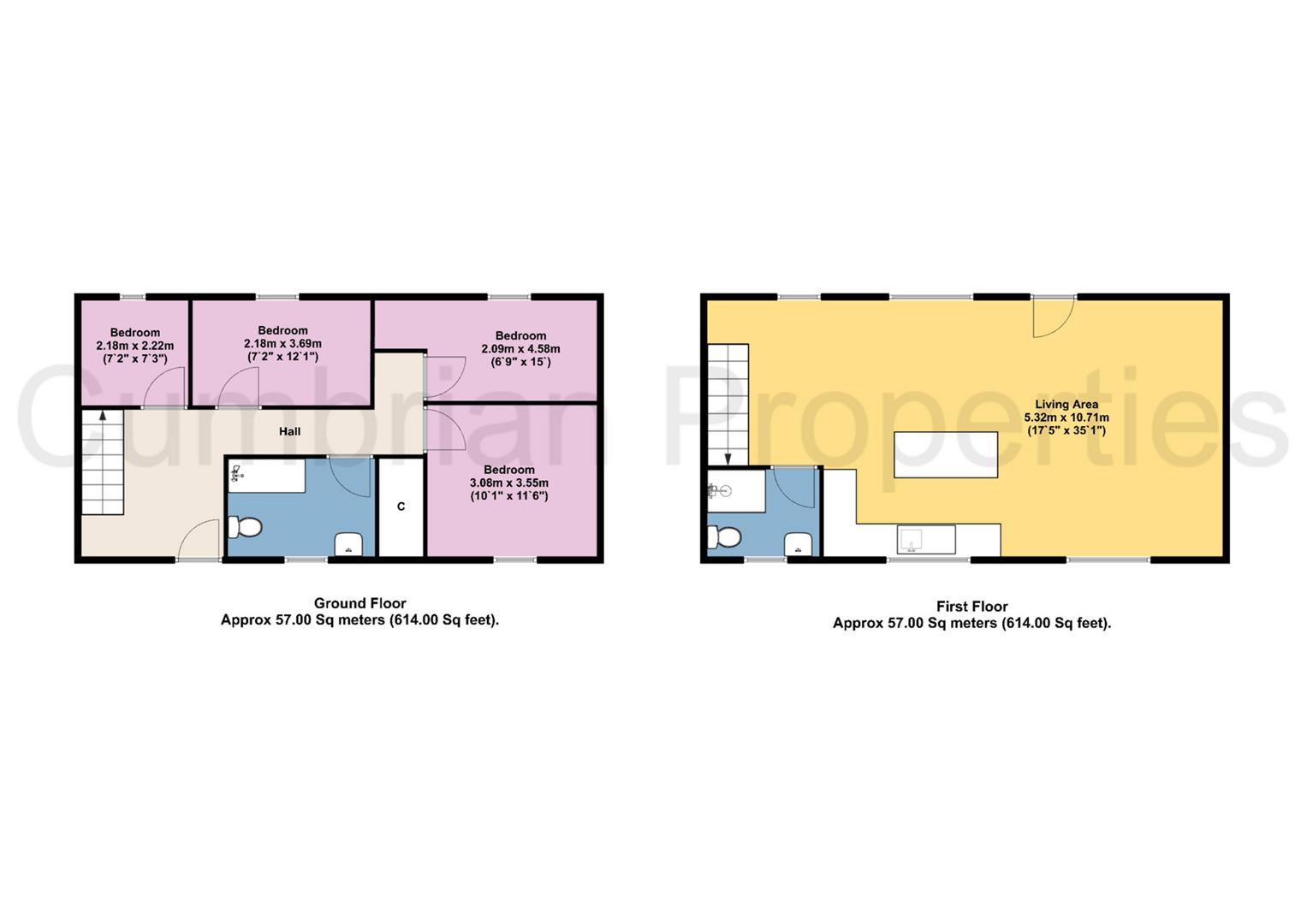 Cragside Cottage, Greenah Cragg Farmhouse, Troutbeck, Penrith floorplan