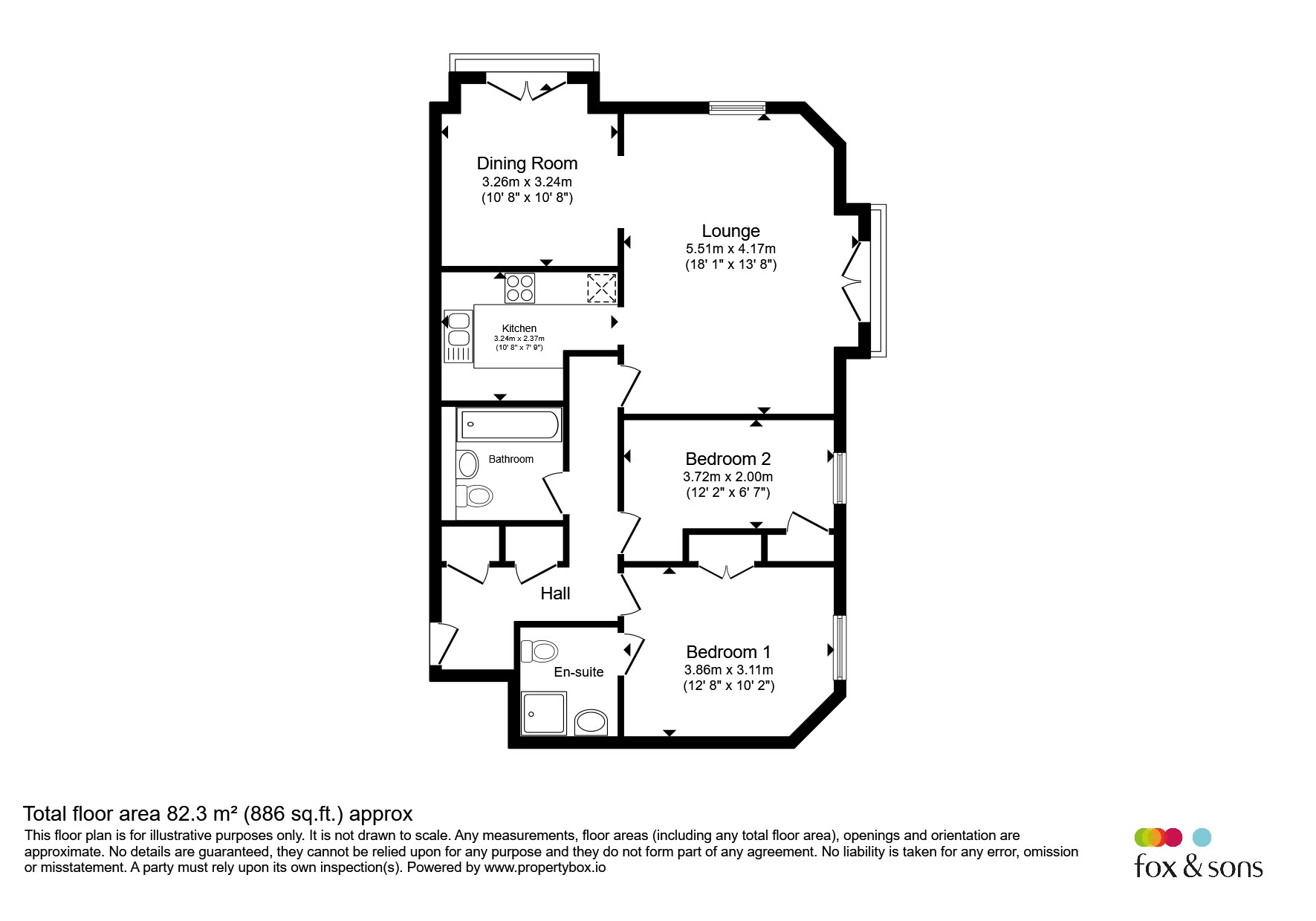 Flat 58, Vivary House, Kinglake Drive, Taunton floorplan