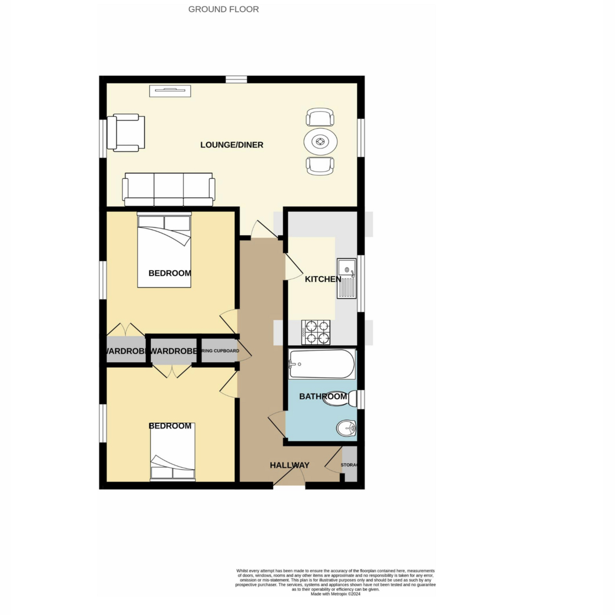 Flat Flat 2, White Rose House, Golden Mile View, Newport floorplan