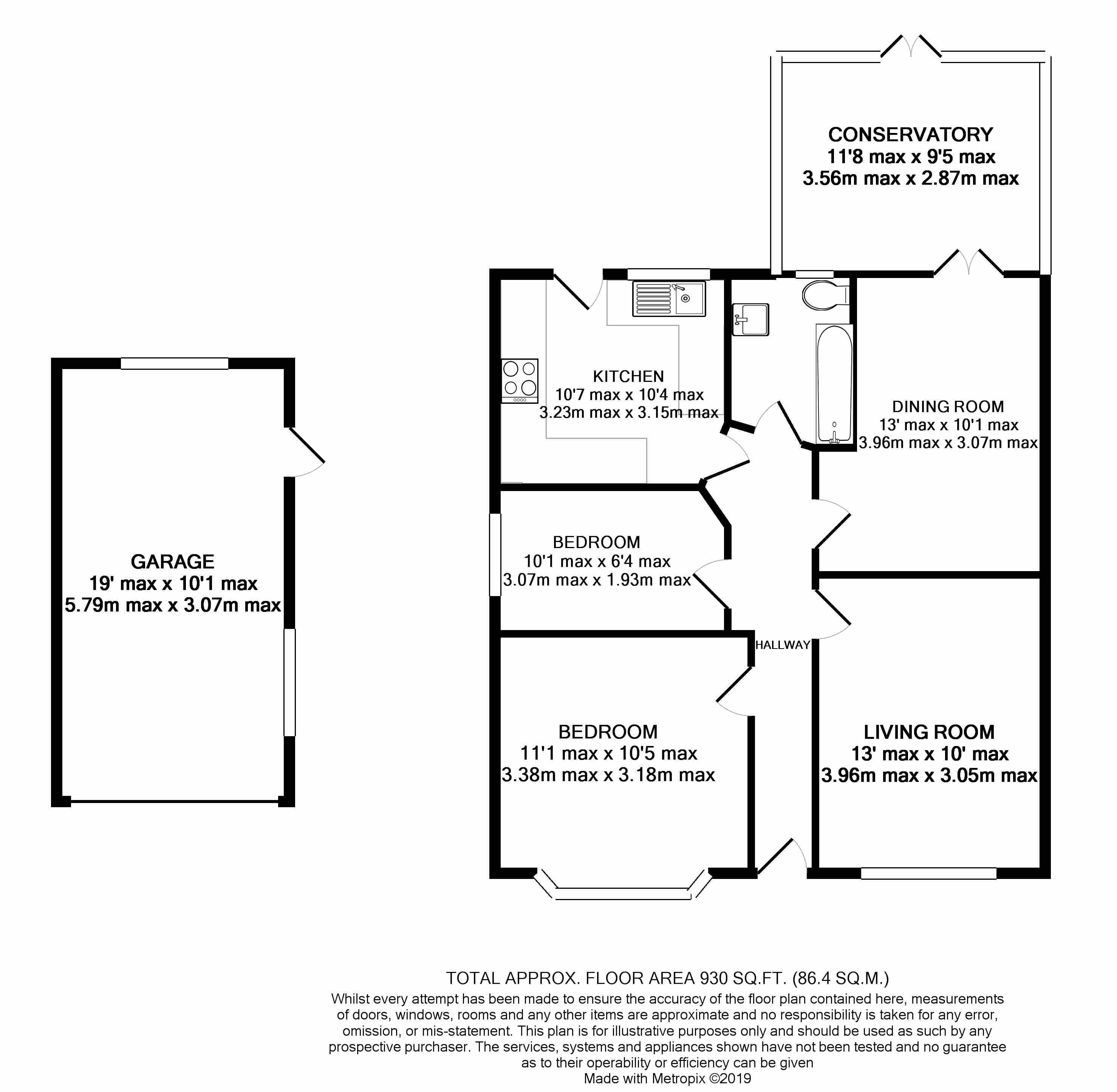 2 Bedrooms Semi-detached bungalow for sale in Woodham Lane, New Haw, Addlestone, Surrey KT15