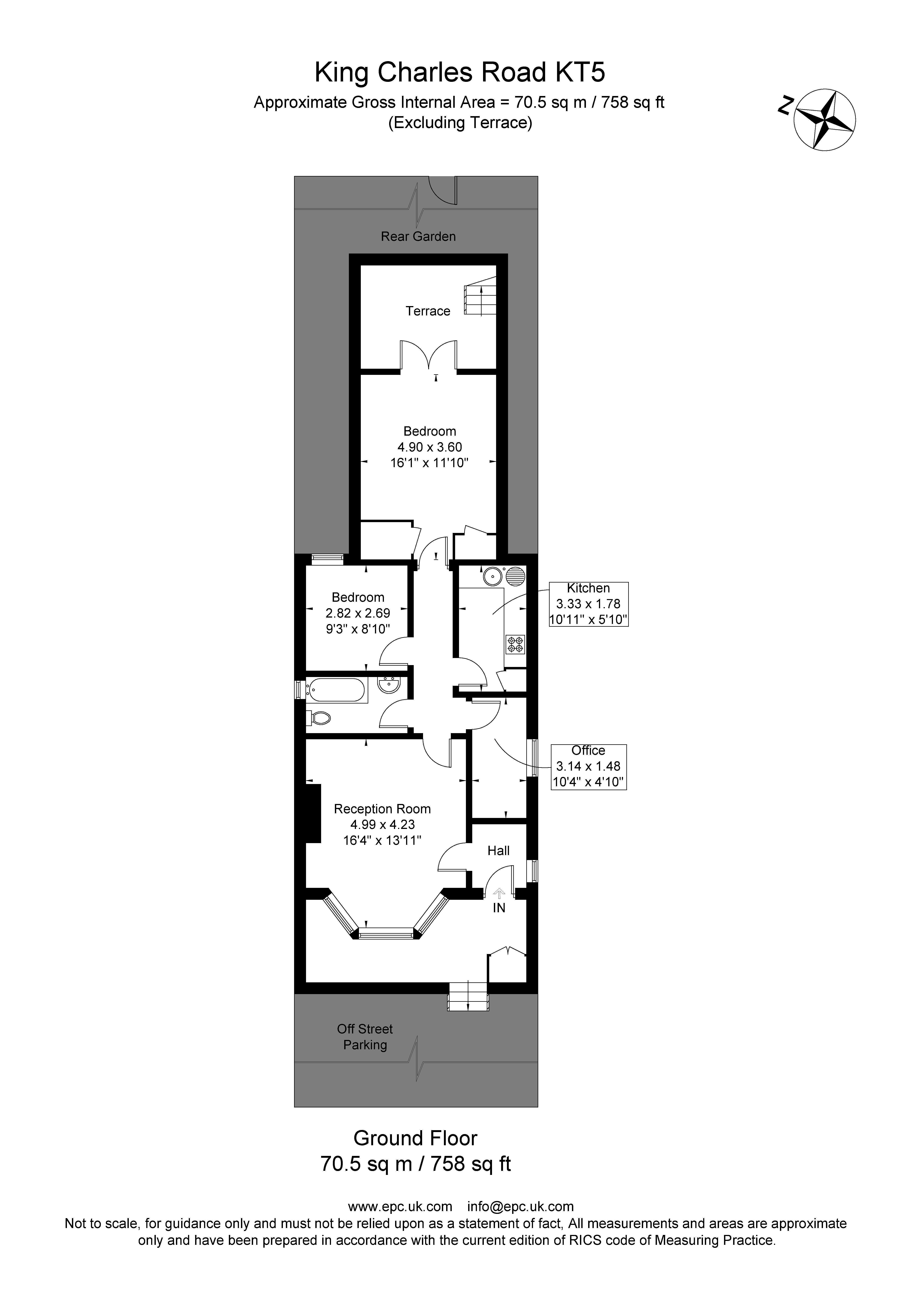 2 Bedrooms Flat for sale in King Charles Road, Berrylands, Surbiton KT5