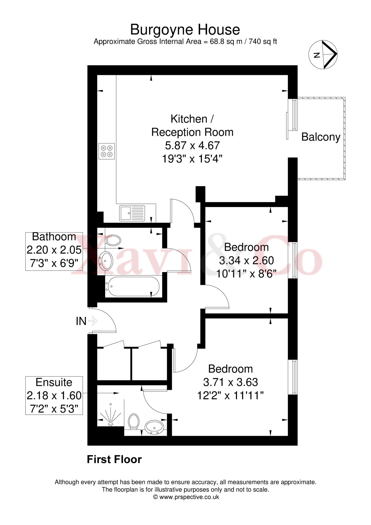 103, Burgoyne House, Brentford floorplan