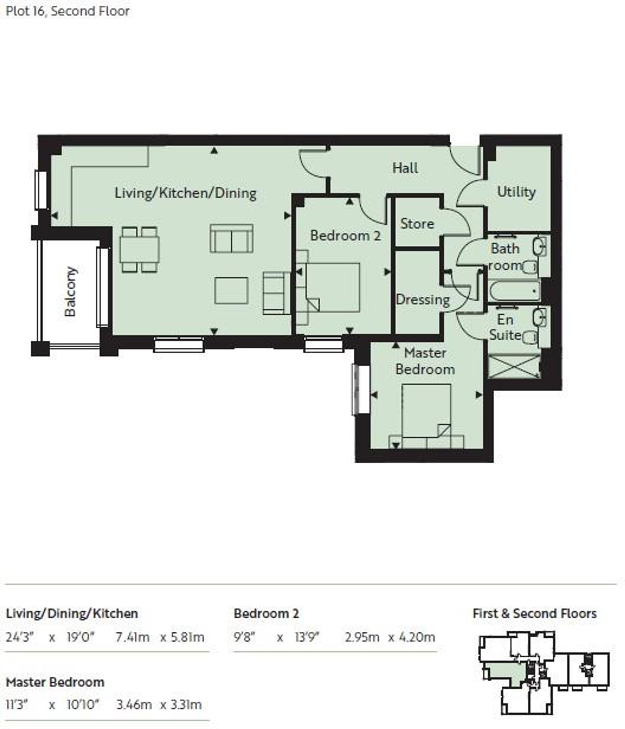 Flat 16, Lindfield Place, Worthing floorplan
