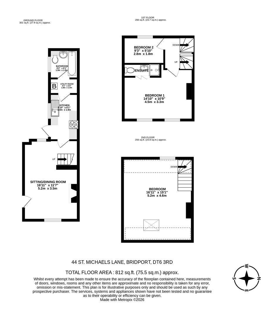 44, St. Michaels Lane, Bridport floorplan