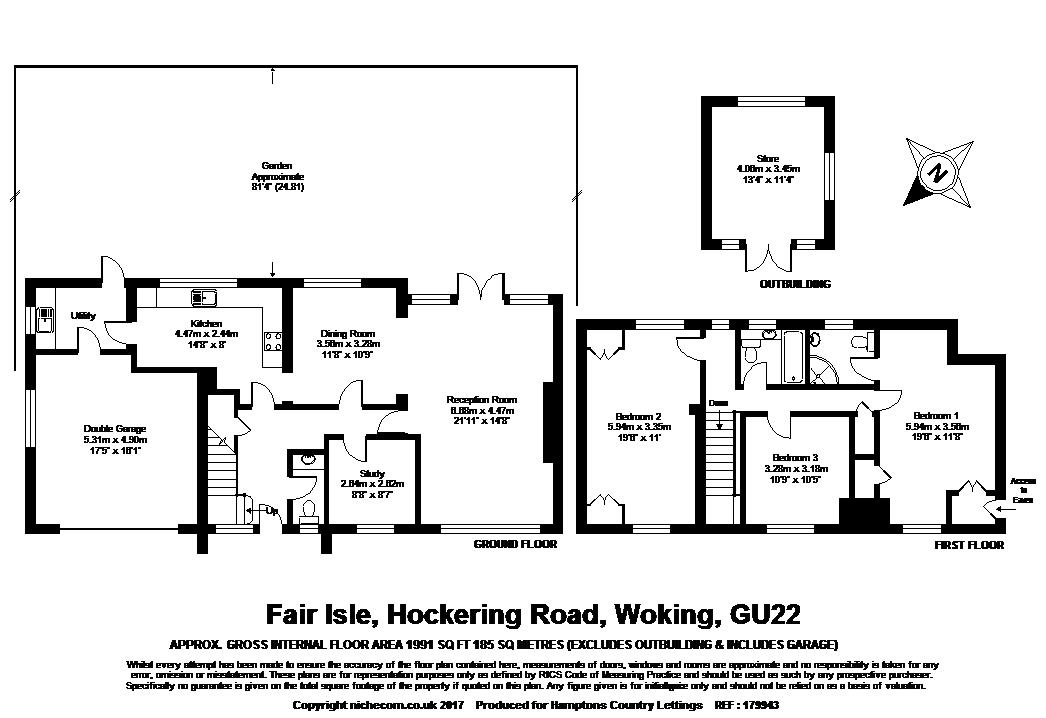 3 Bedrooms Detached house to rent in Hockering Road, Woking GU22