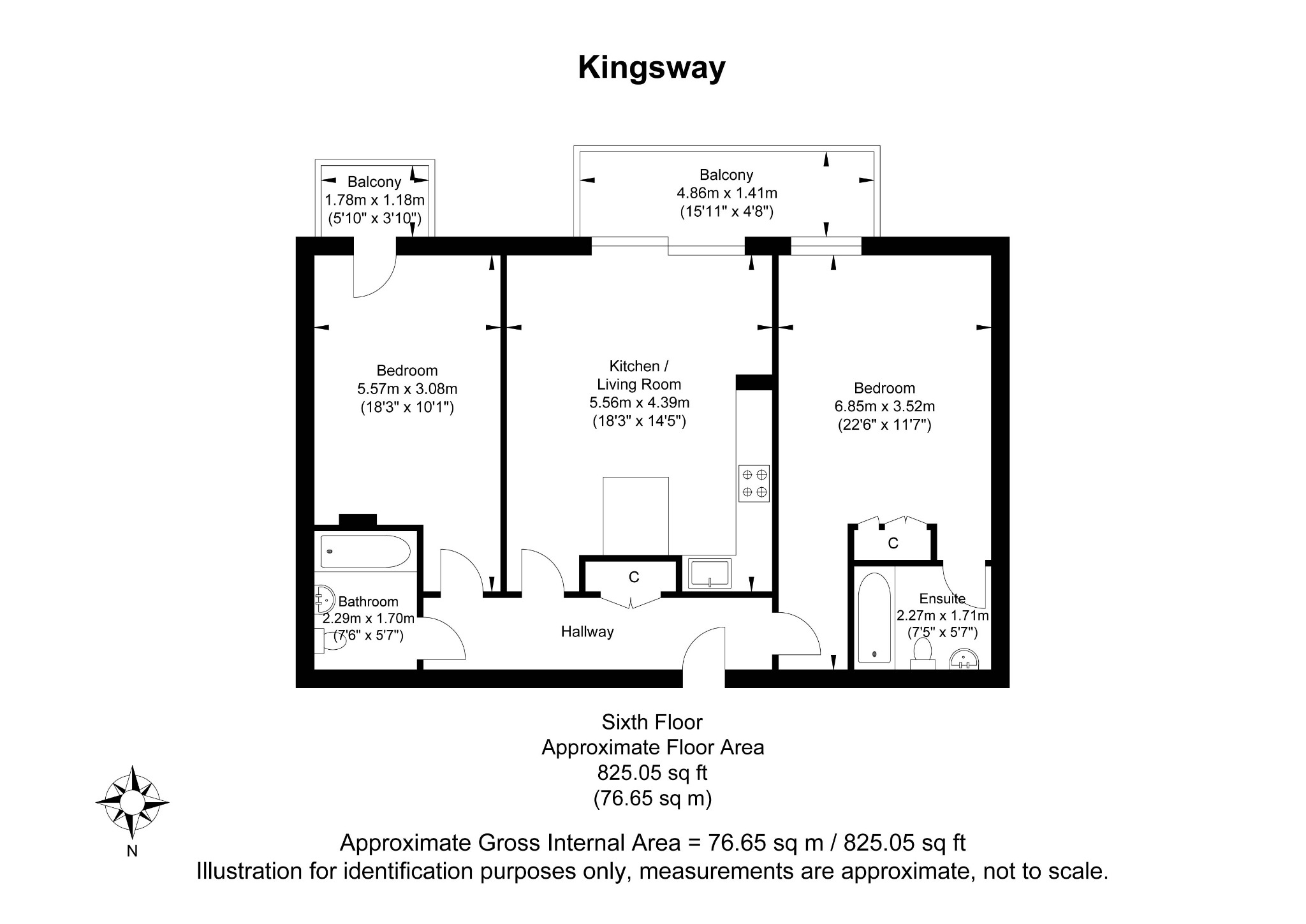 50 Aurum, 189 Kingsway, East Sussex floorplan
