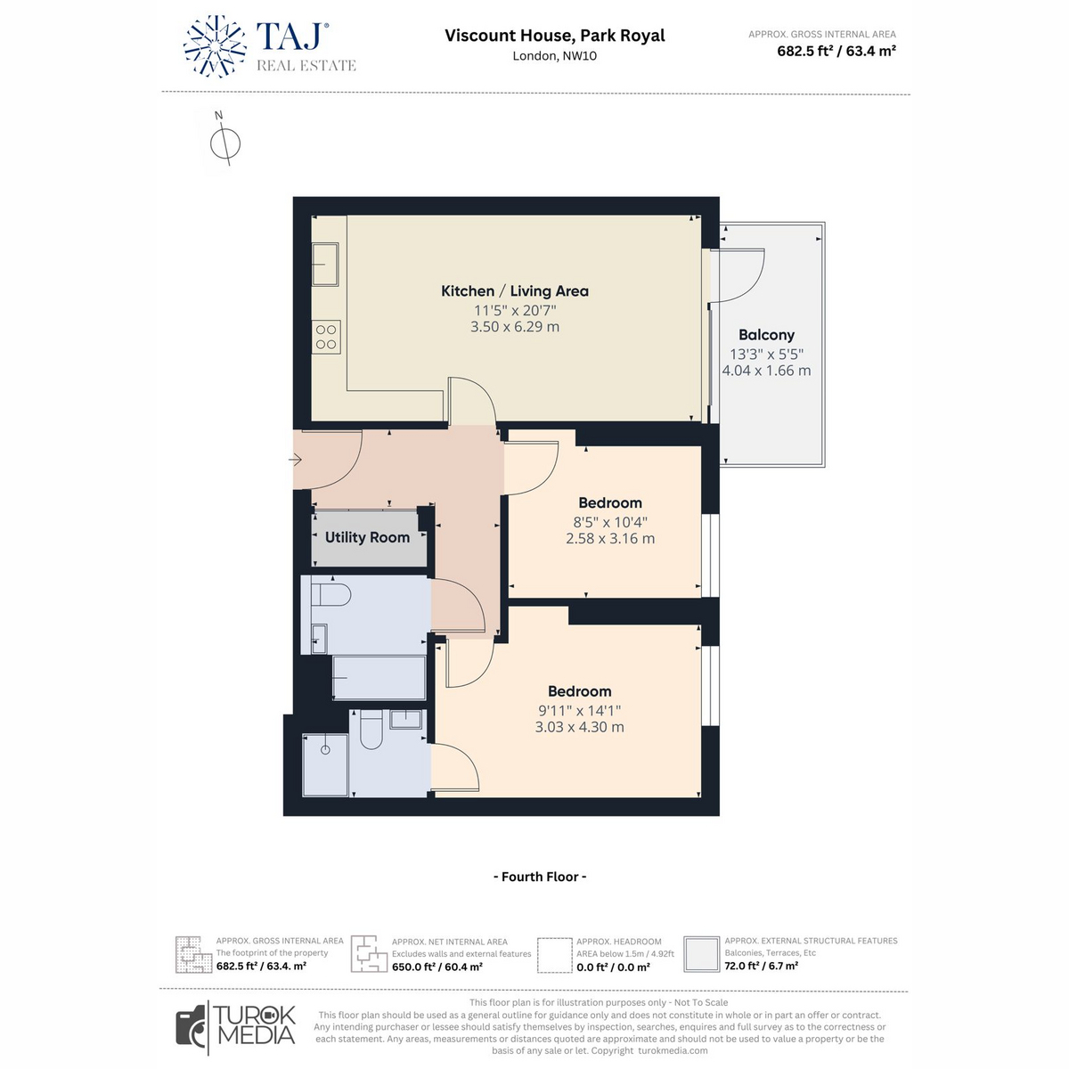 Flat 105, 8, Lakeside Drive, London floorplan