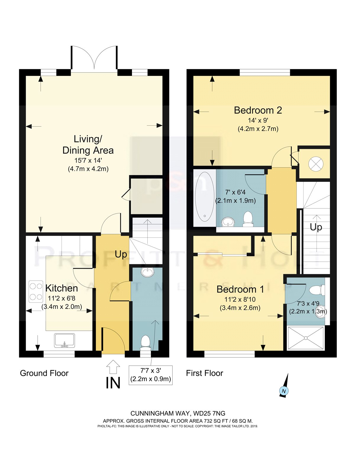 2 Bedrooms Semi-detached house for sale in Cunningham Way, Leavesden, Watford WD25