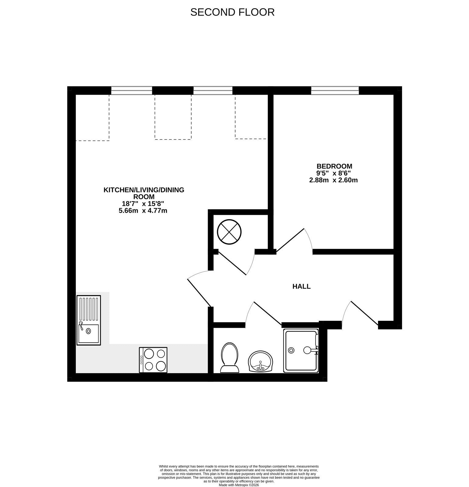 Flat 18,,, Wessex House, Camberley floorplan