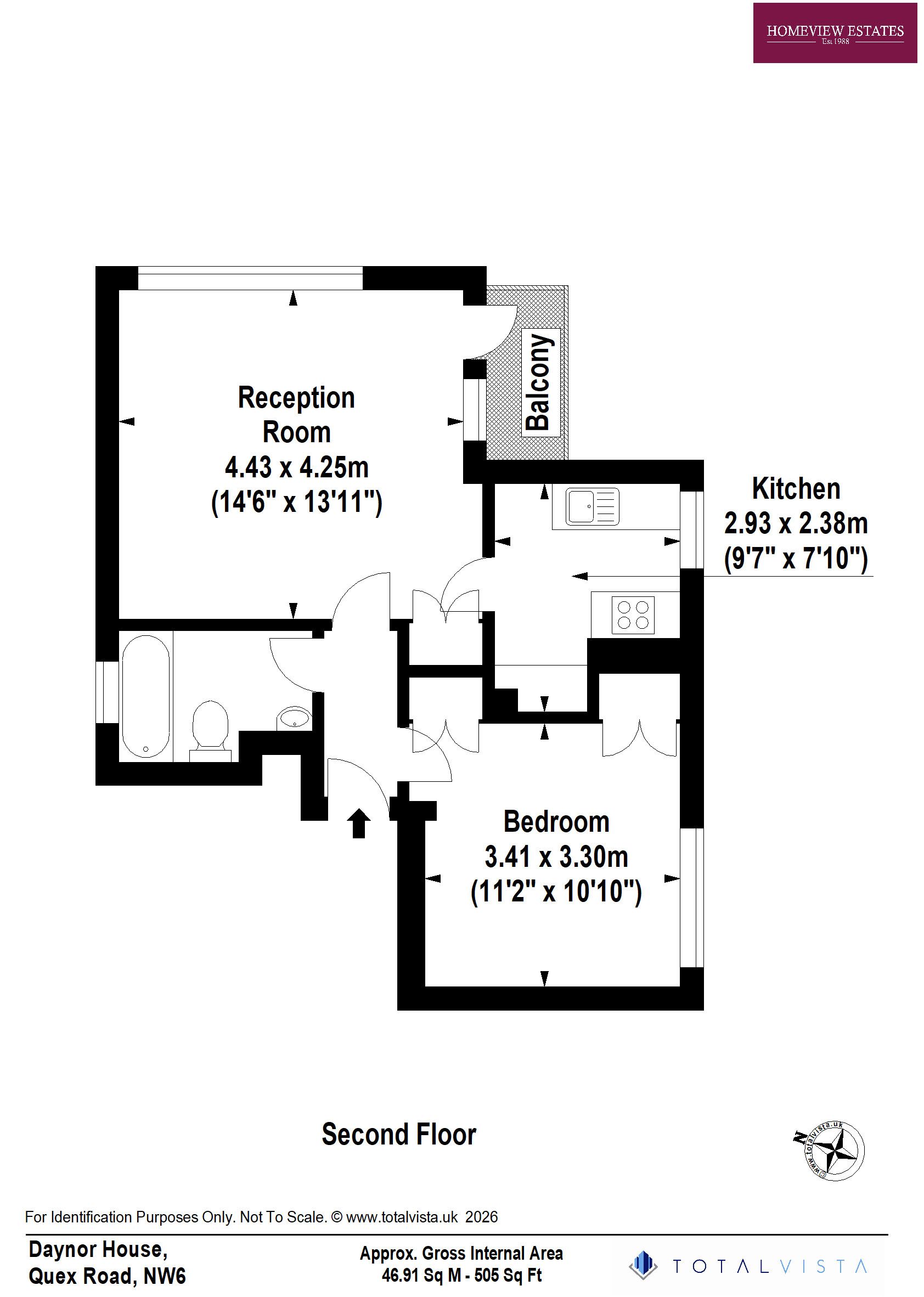 12, Daynor House, London floorplan