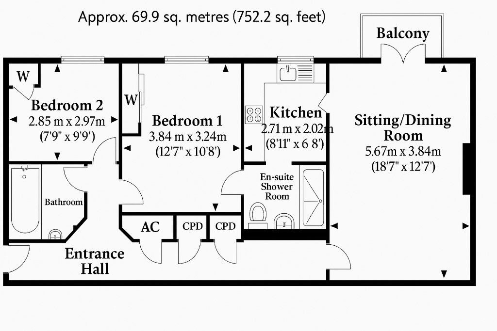 Flat 57, Lynes Court, Bickerley Road, Ringwood floorplan