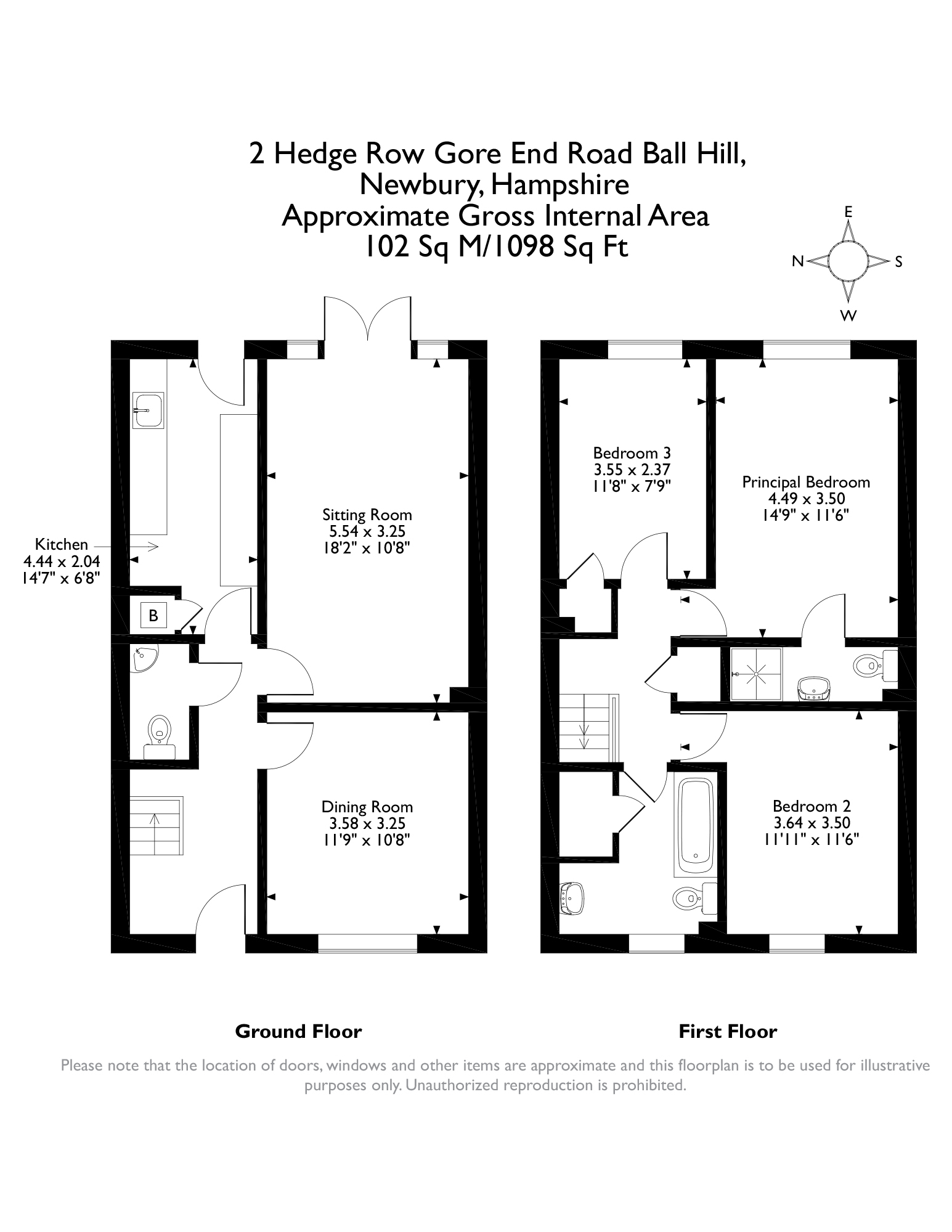 2, Hedge Row, Ball Hill floorplan