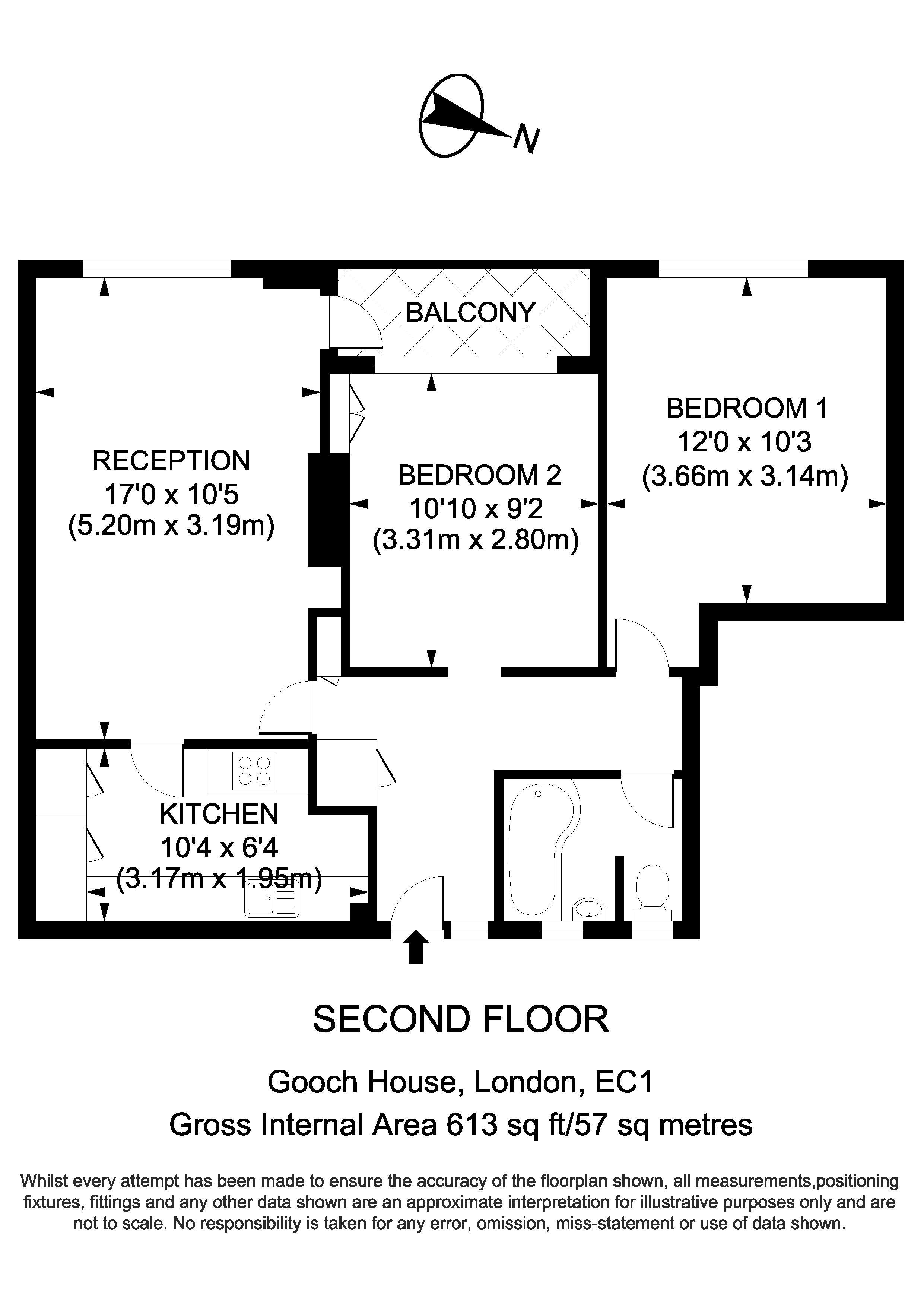 2 Bedrooms Flat to rent in Gooch Building, Portpool Lane, London EC1N