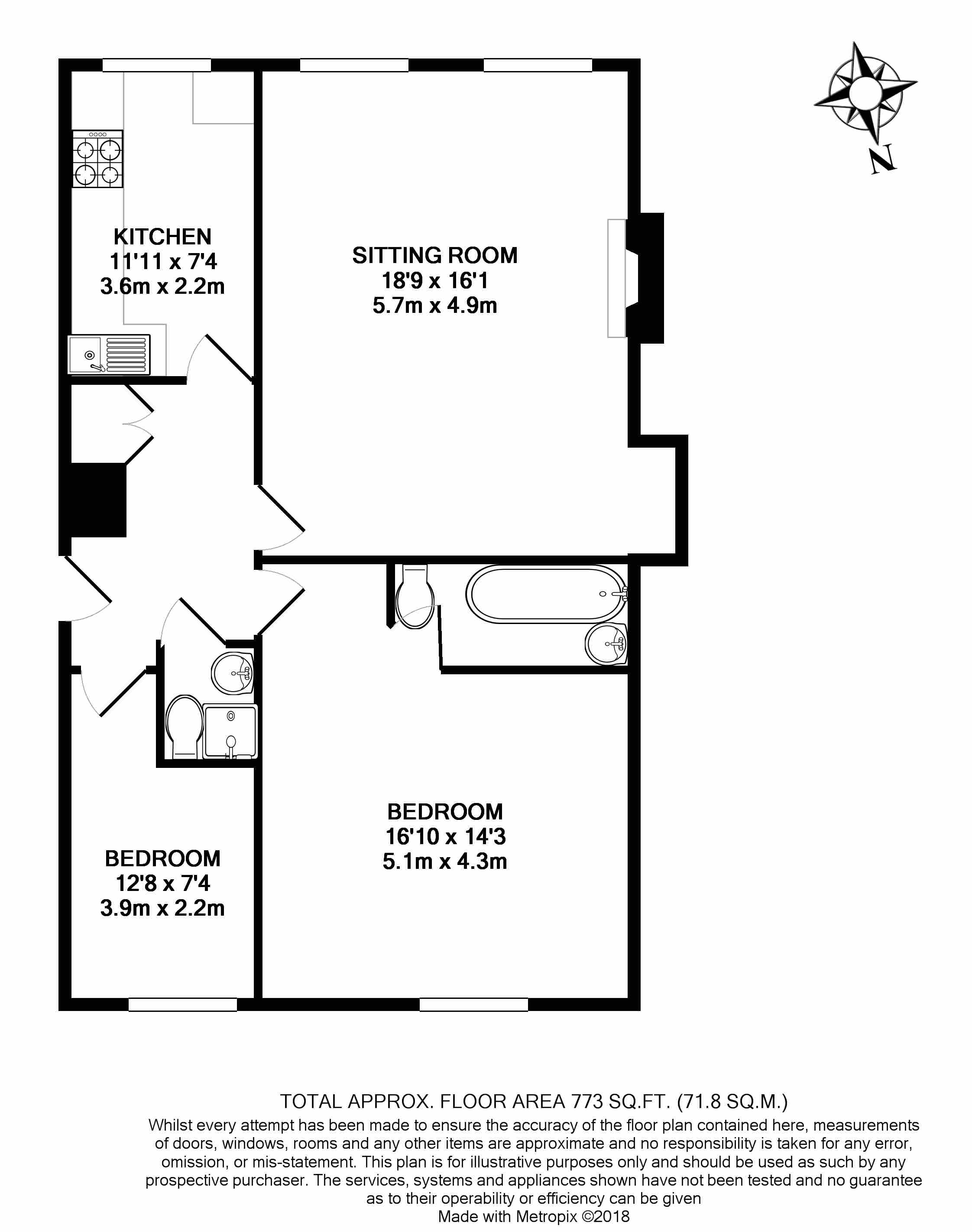 2 Bedrooms Flat for sale in Bennett Street, Bath BA1