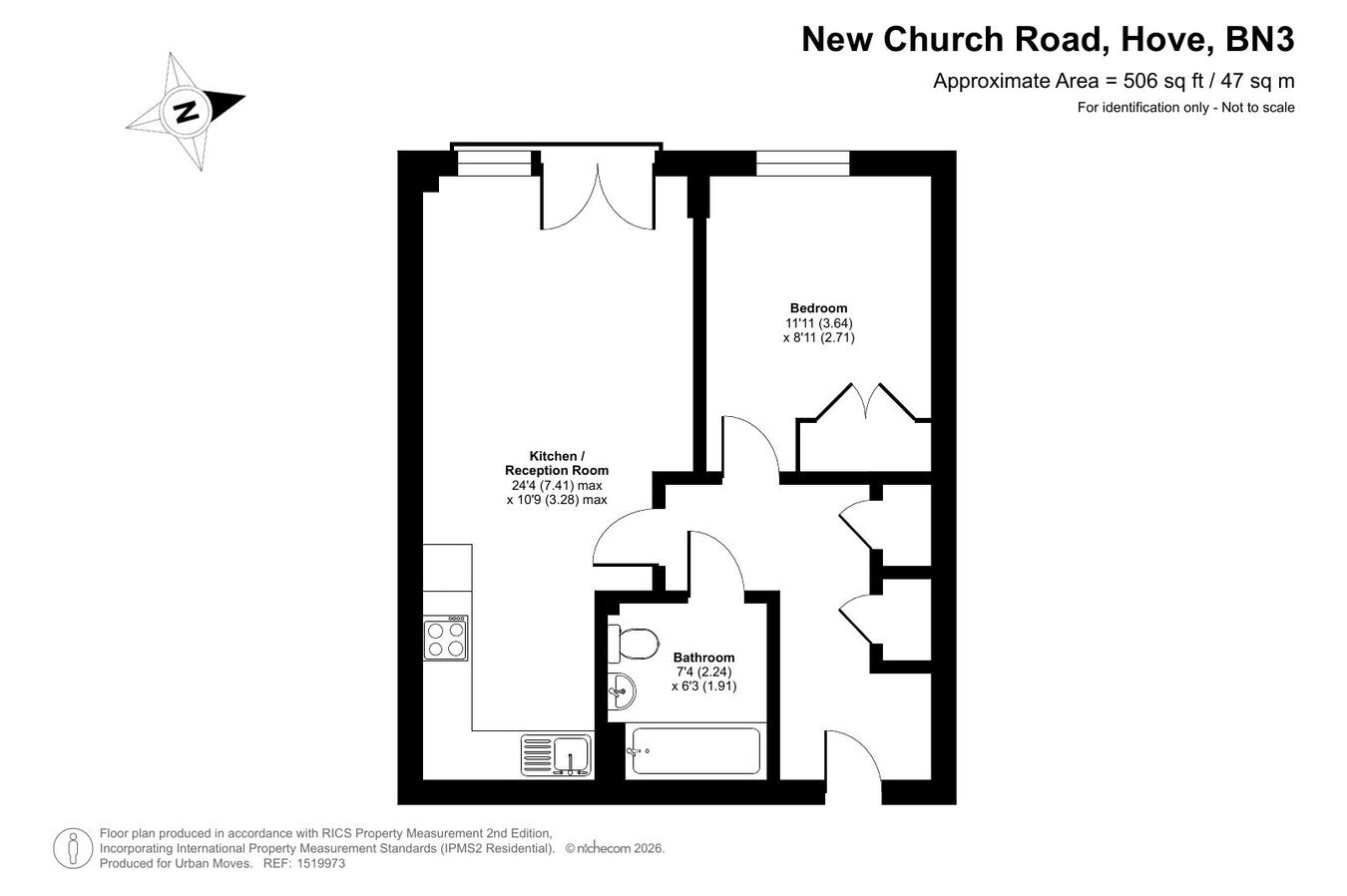 55, Coastal Place, Hove floorplan