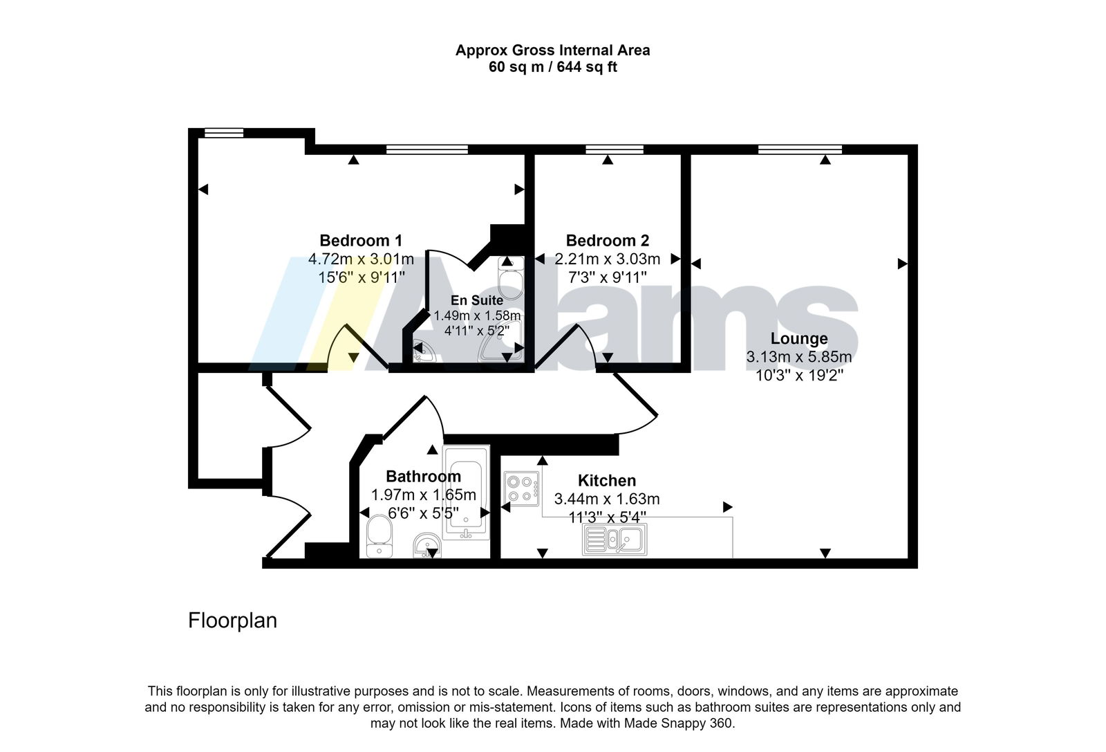 23, Delamere Place,Apartment 23, Balfour Street, Runcorn floorplan