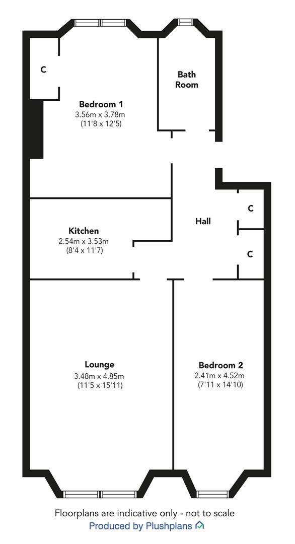 1/2, 2, George Square, Greenock floorplan