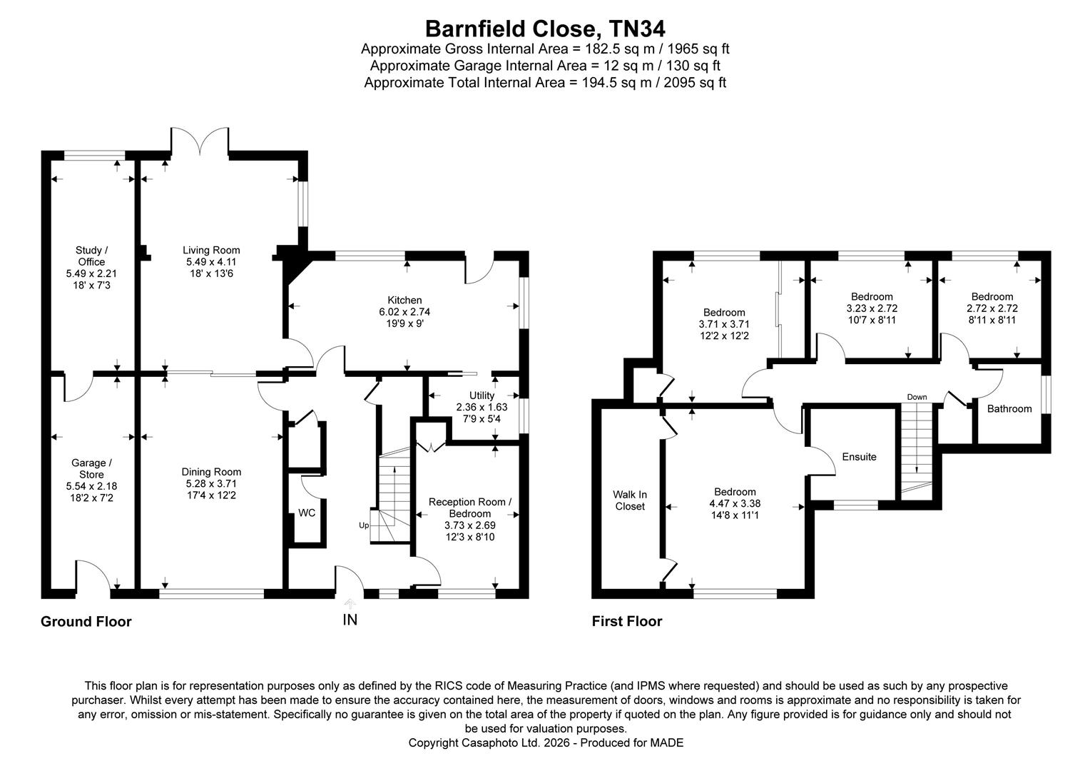 4, Barnfield Close, Hastings floorplan