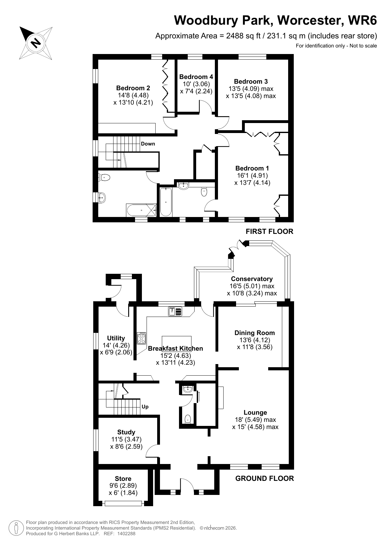 10, Woodbury Park, Worcester floorplan