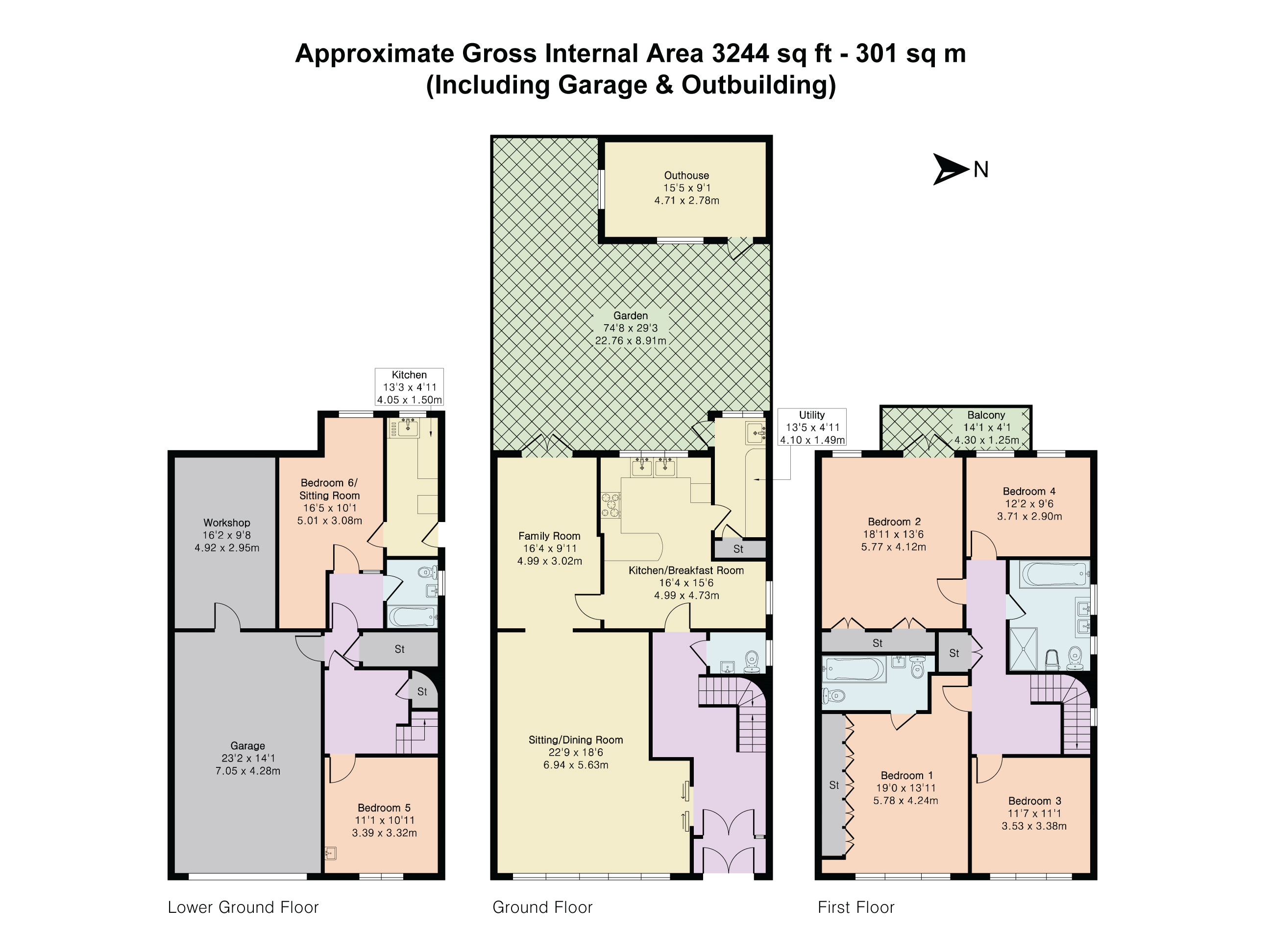 44, Park View Road, London floorplan