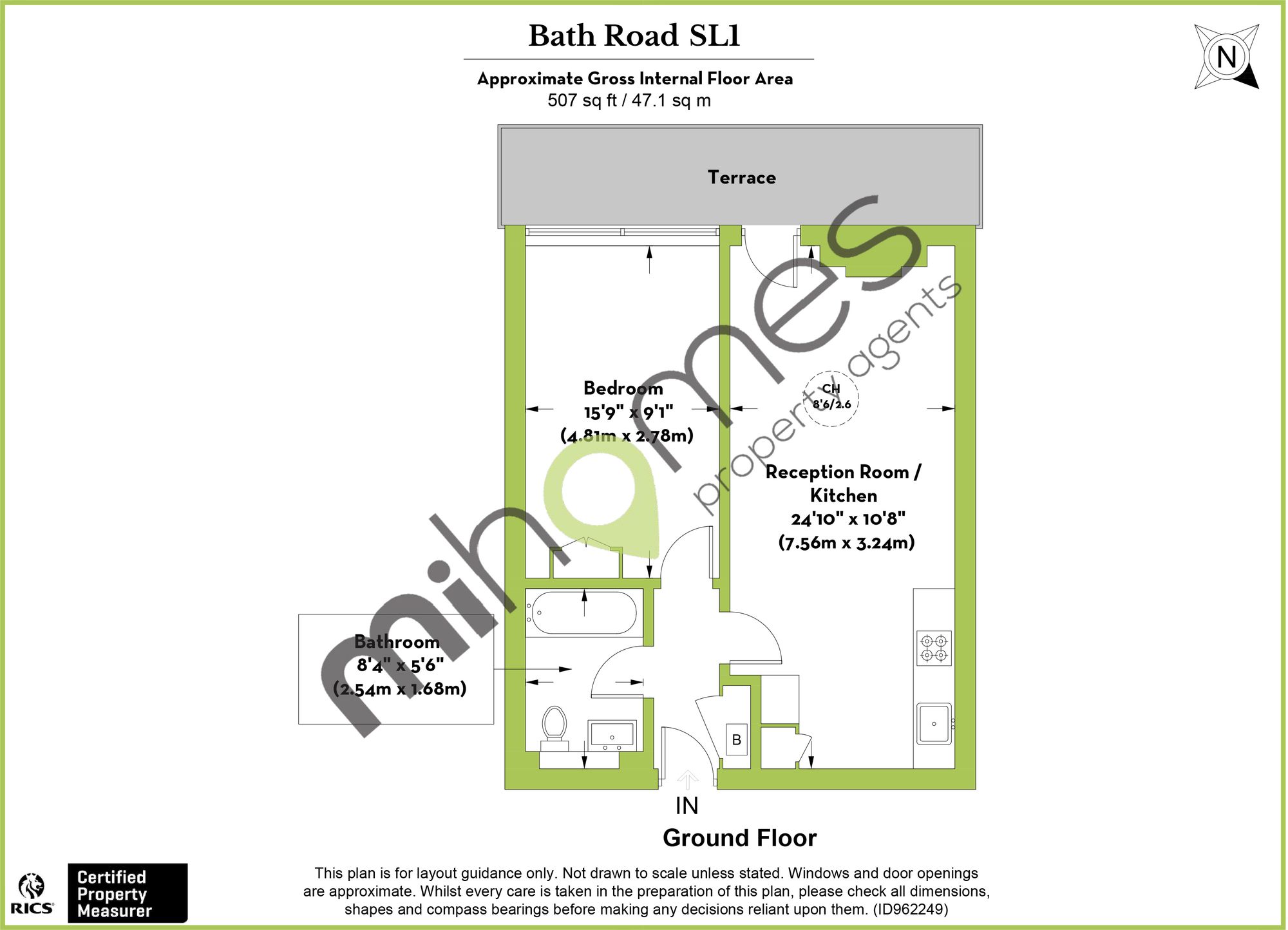 Apt 48 Chesterfield House, Bath Road, Slough, Slough floorplan
