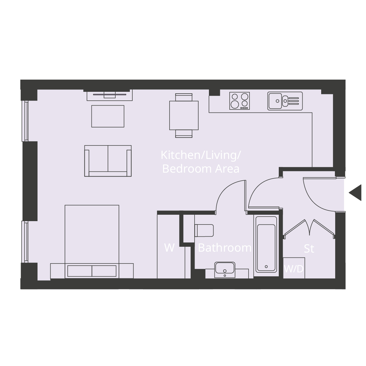 Unit 203 King Georges Gate, Earlsfield, SW18 floorplan