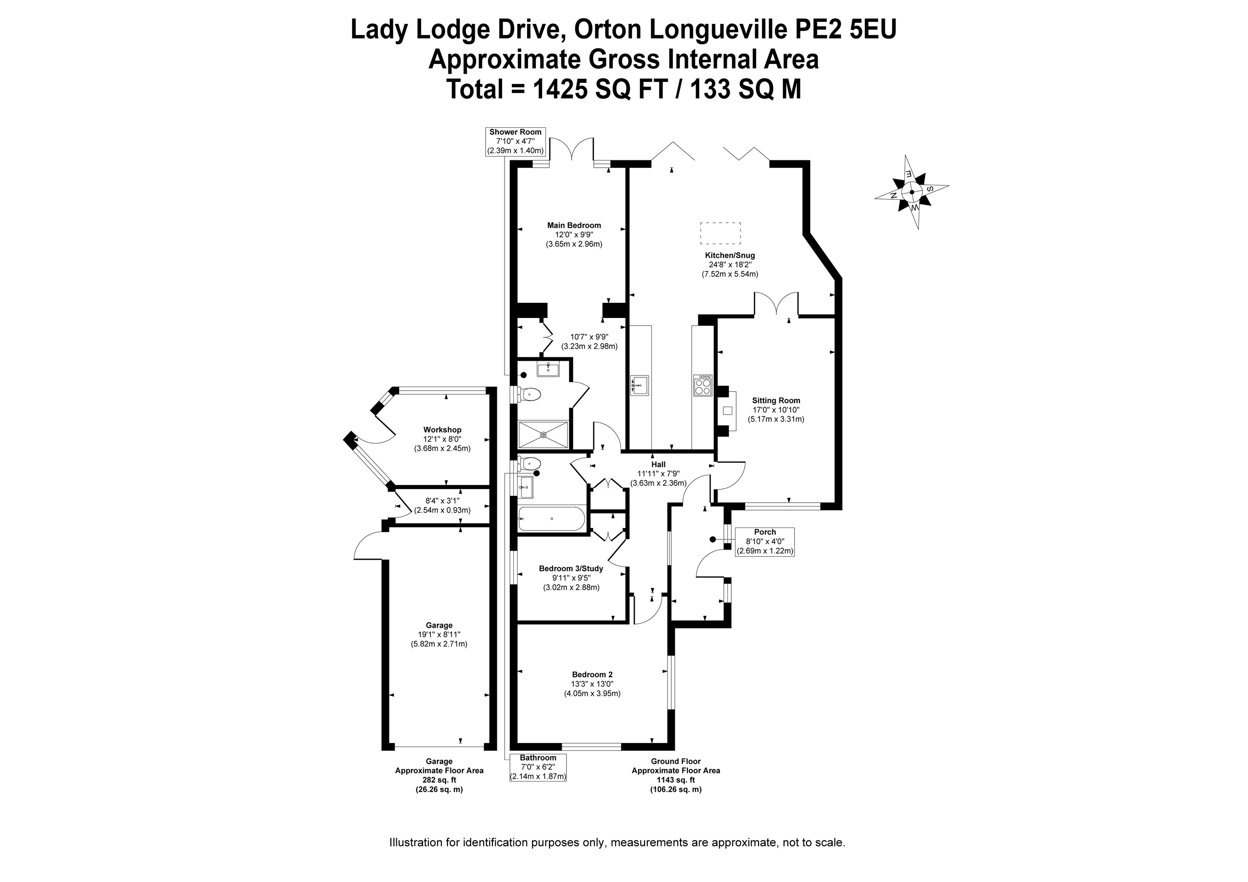 51, Lady Lodge Drive, Peterborough floorplan