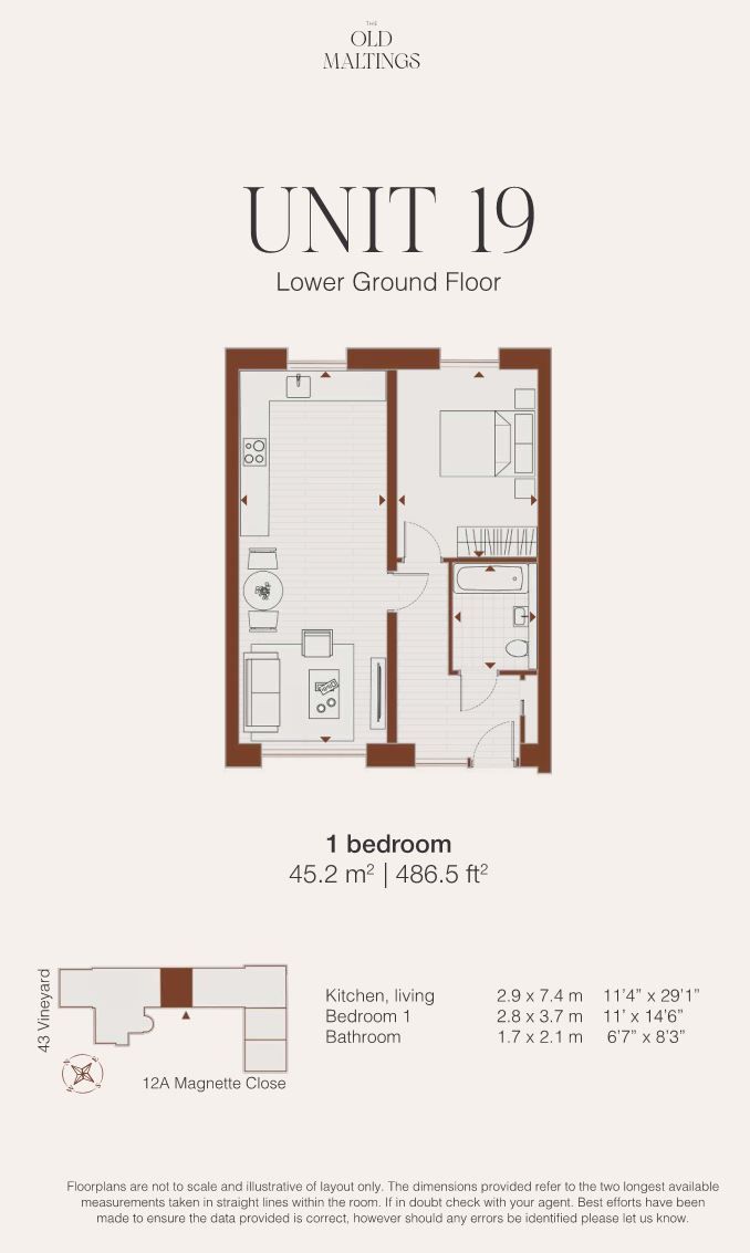 Flat 2, 12A Magnette Close,The Old Maltings, Vineyard, Abingdon floorplan