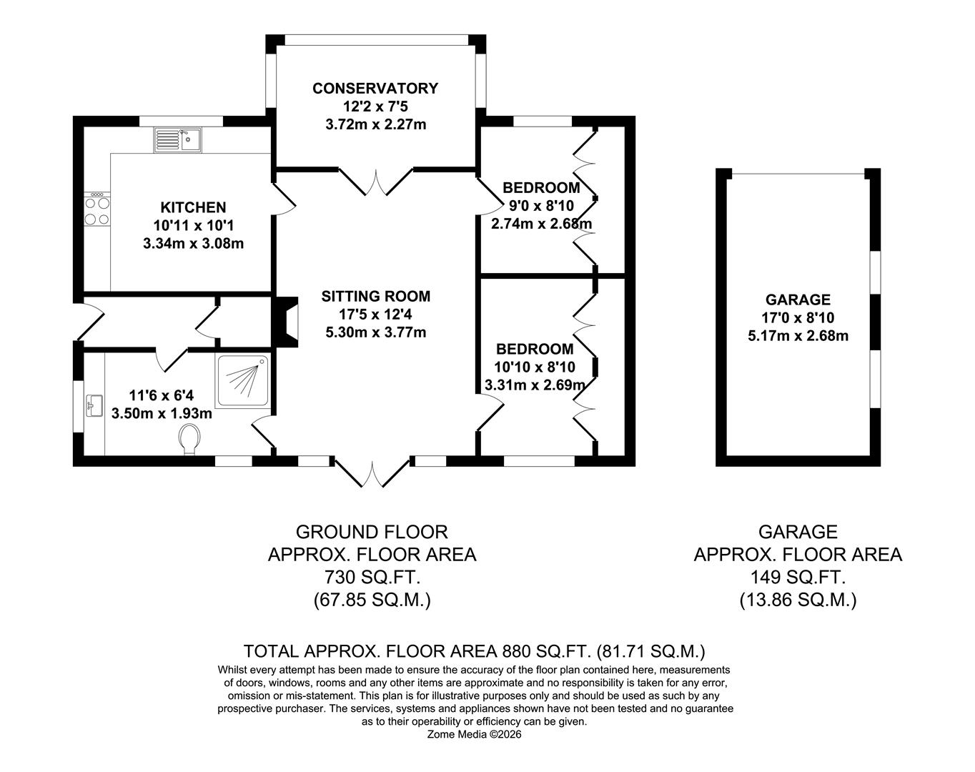 50, Police Station Road, West Malling floorplan