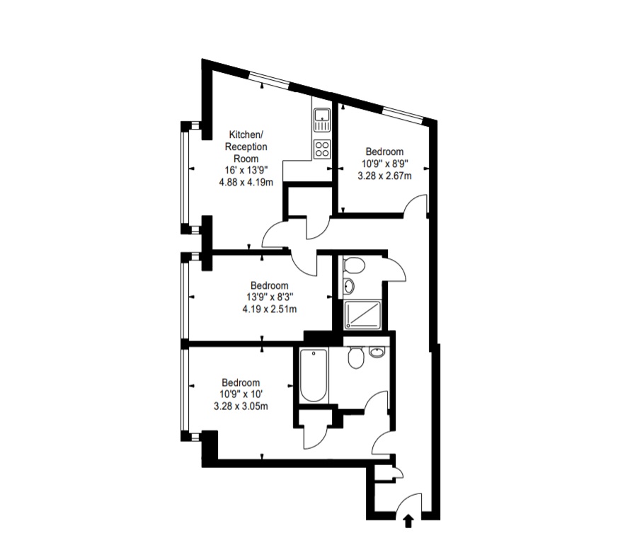 3 Bedrooms Flat to rent in Merchant Square, Harbet Road, Paddington, London W2