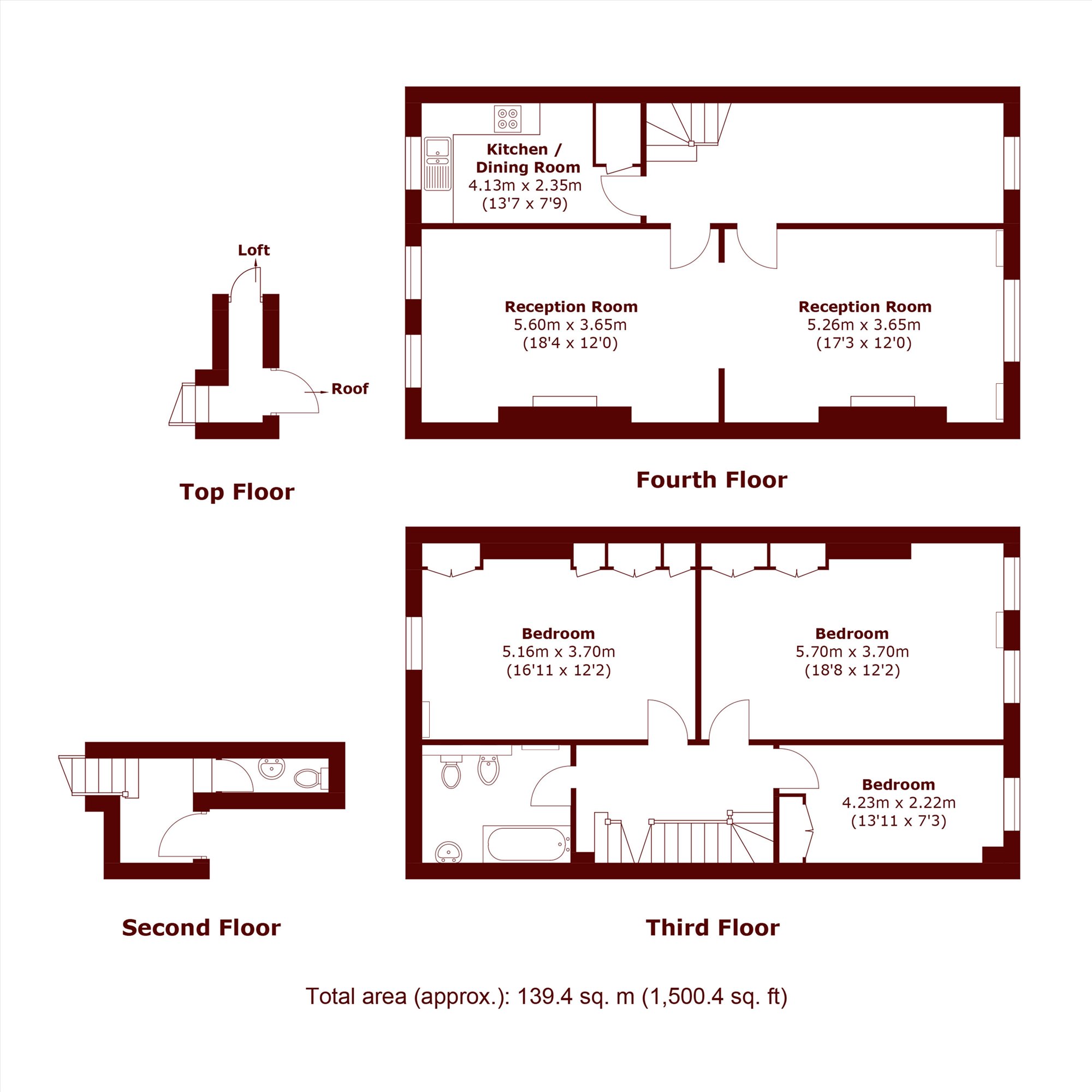 Flat 3, 35, Montagu Square, LONDON floorplan