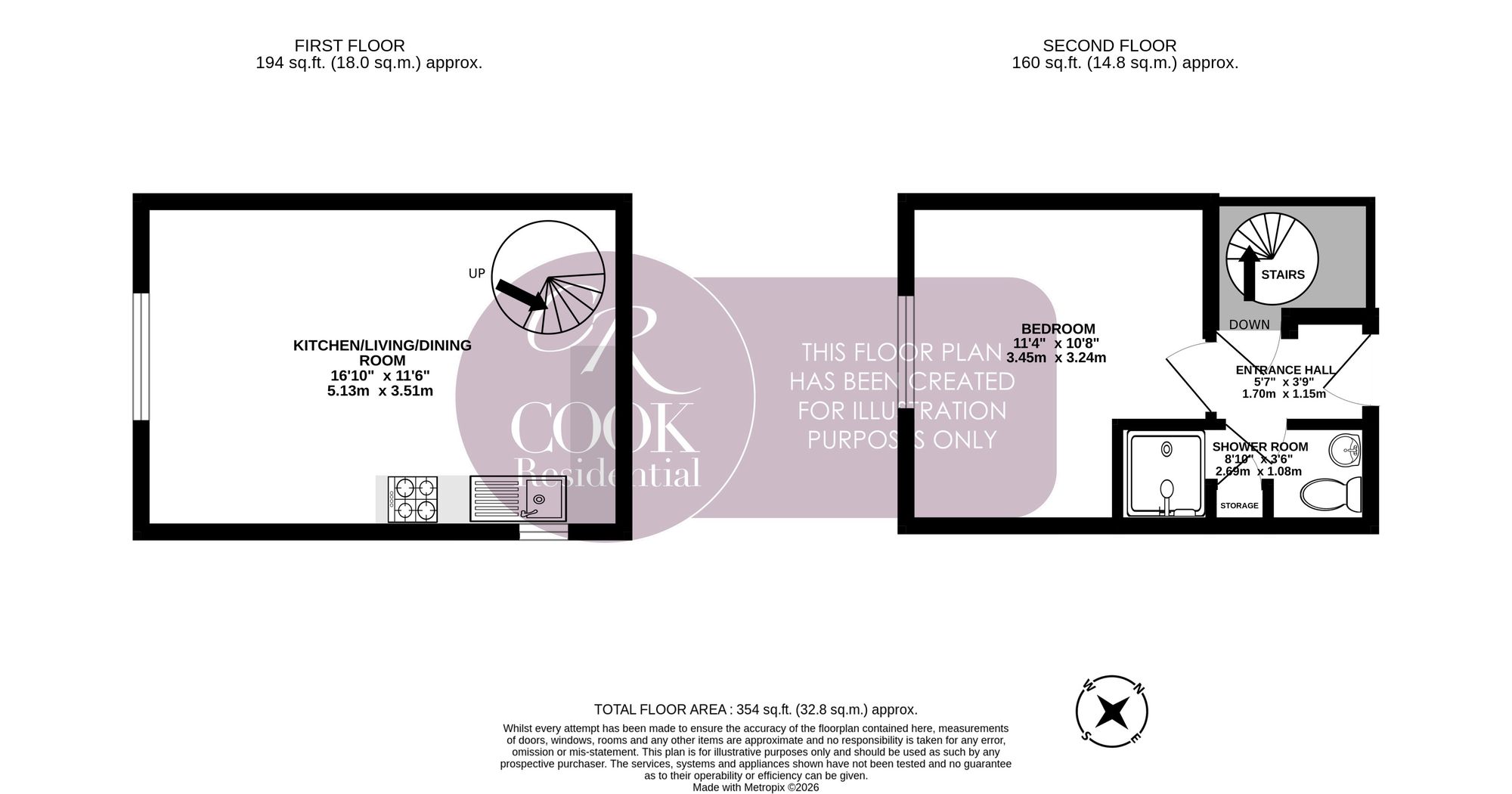 Flat 5, 8 Queens Parade, Cheltenham floorplan