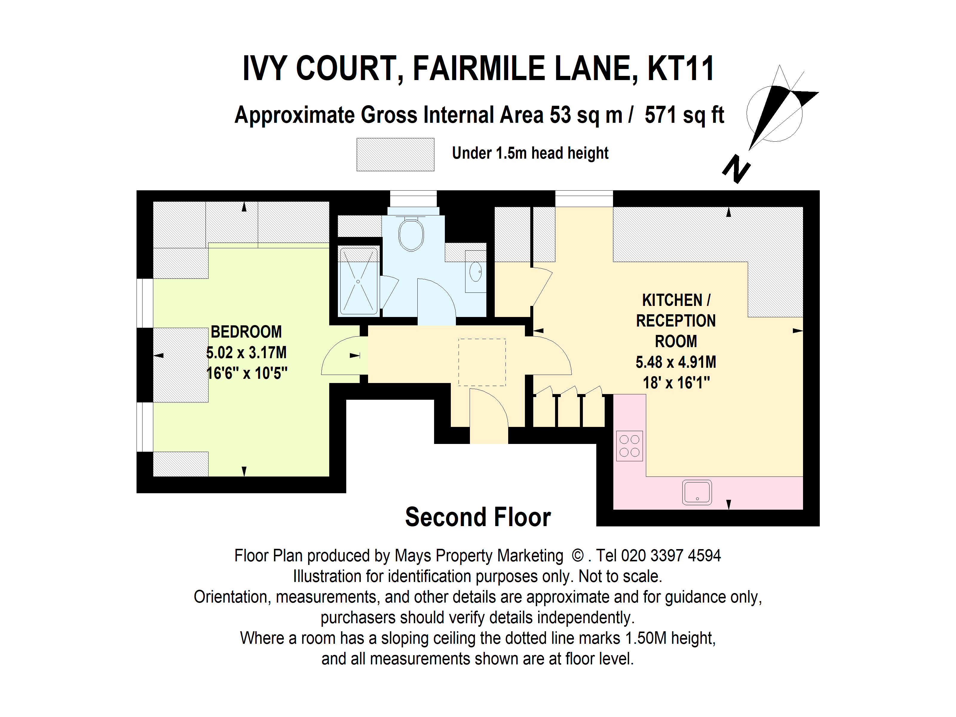 Flat 8, Ivy Court, 110, Fairmile Lane, Cobham floorplan
