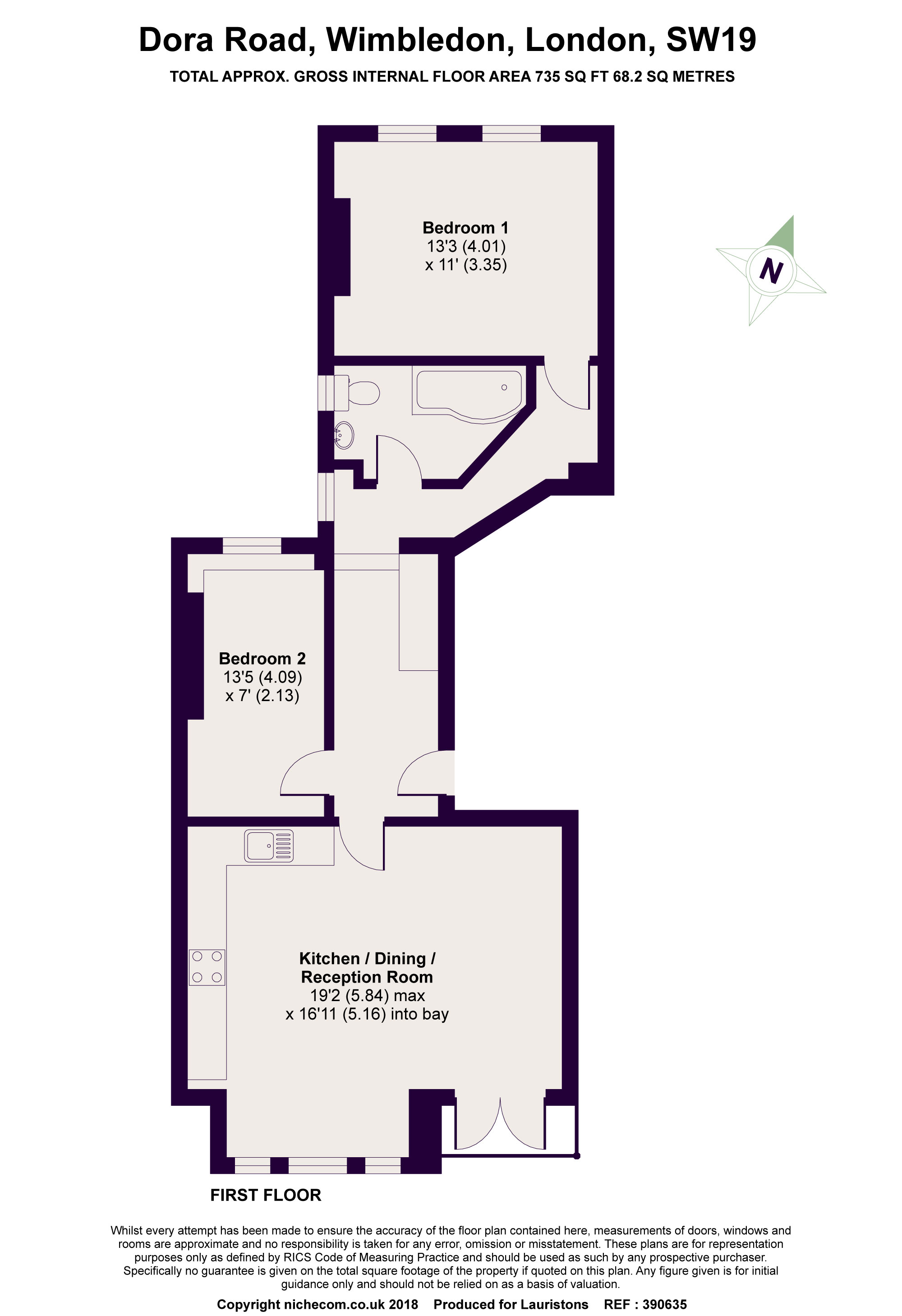 2 Bedrooms Flat for sale in Dora Road, Wimbledon SW19