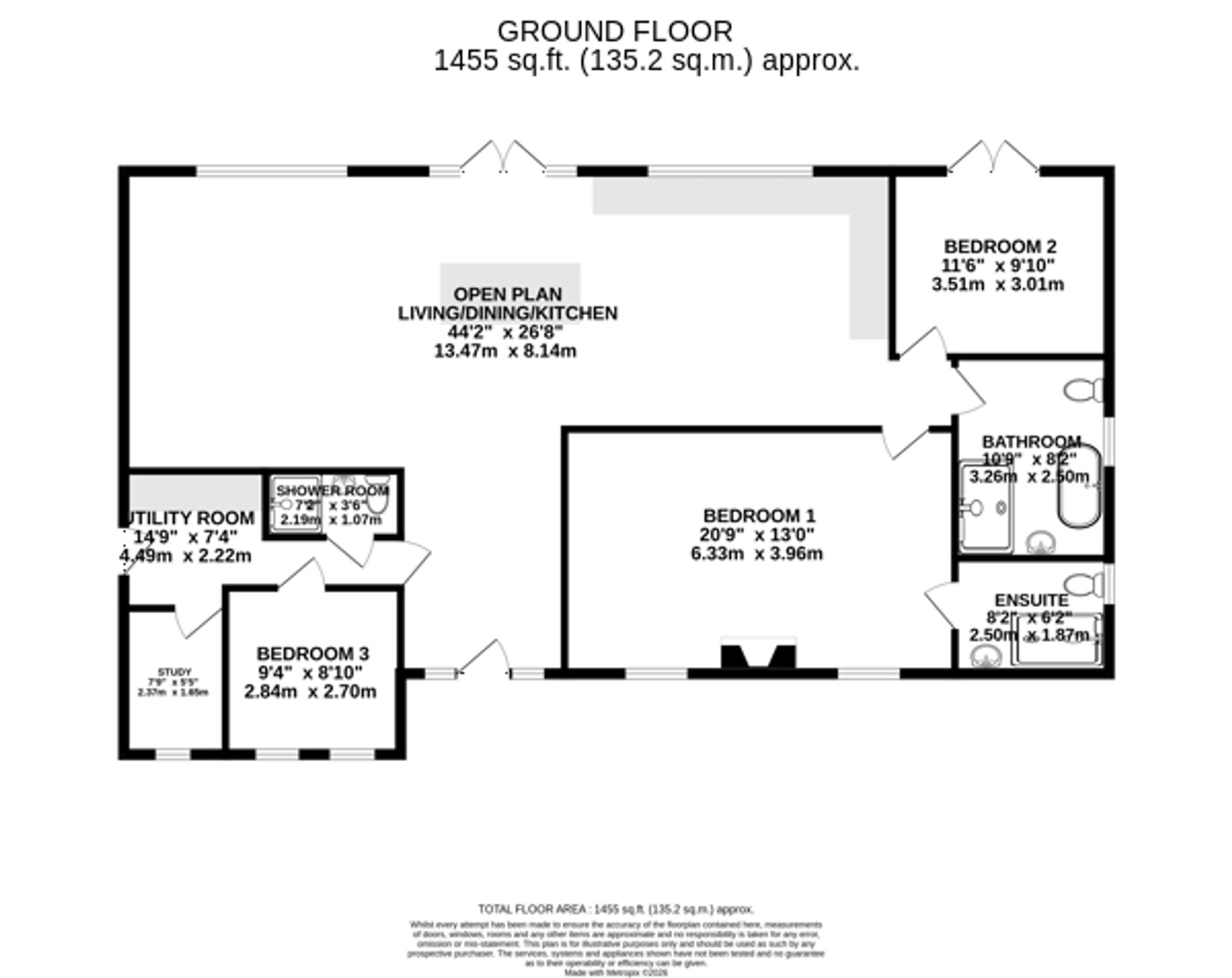 3, Magnolia Close, Leicester floorplan