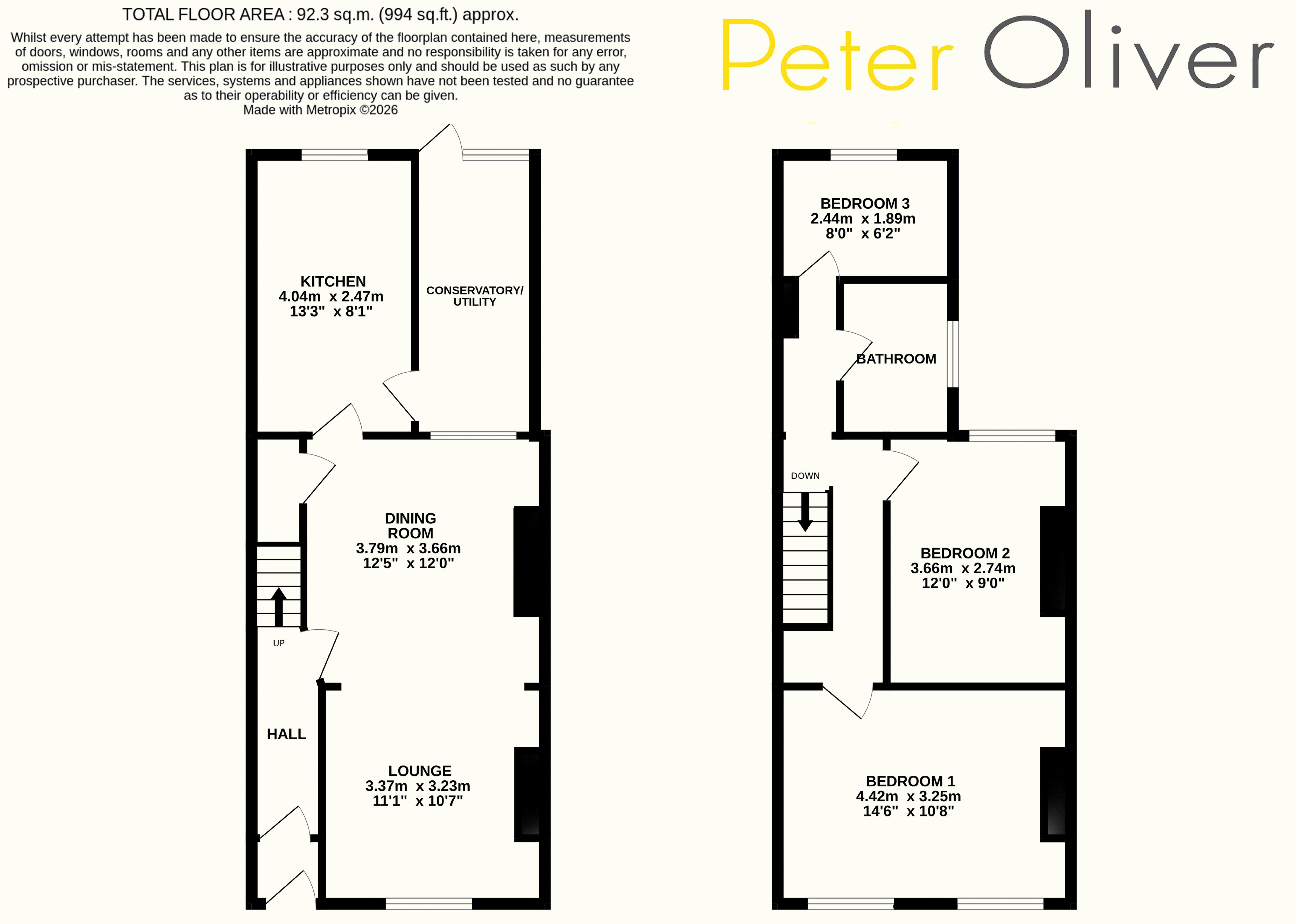 2 New Cottages, Mayfield floorplan