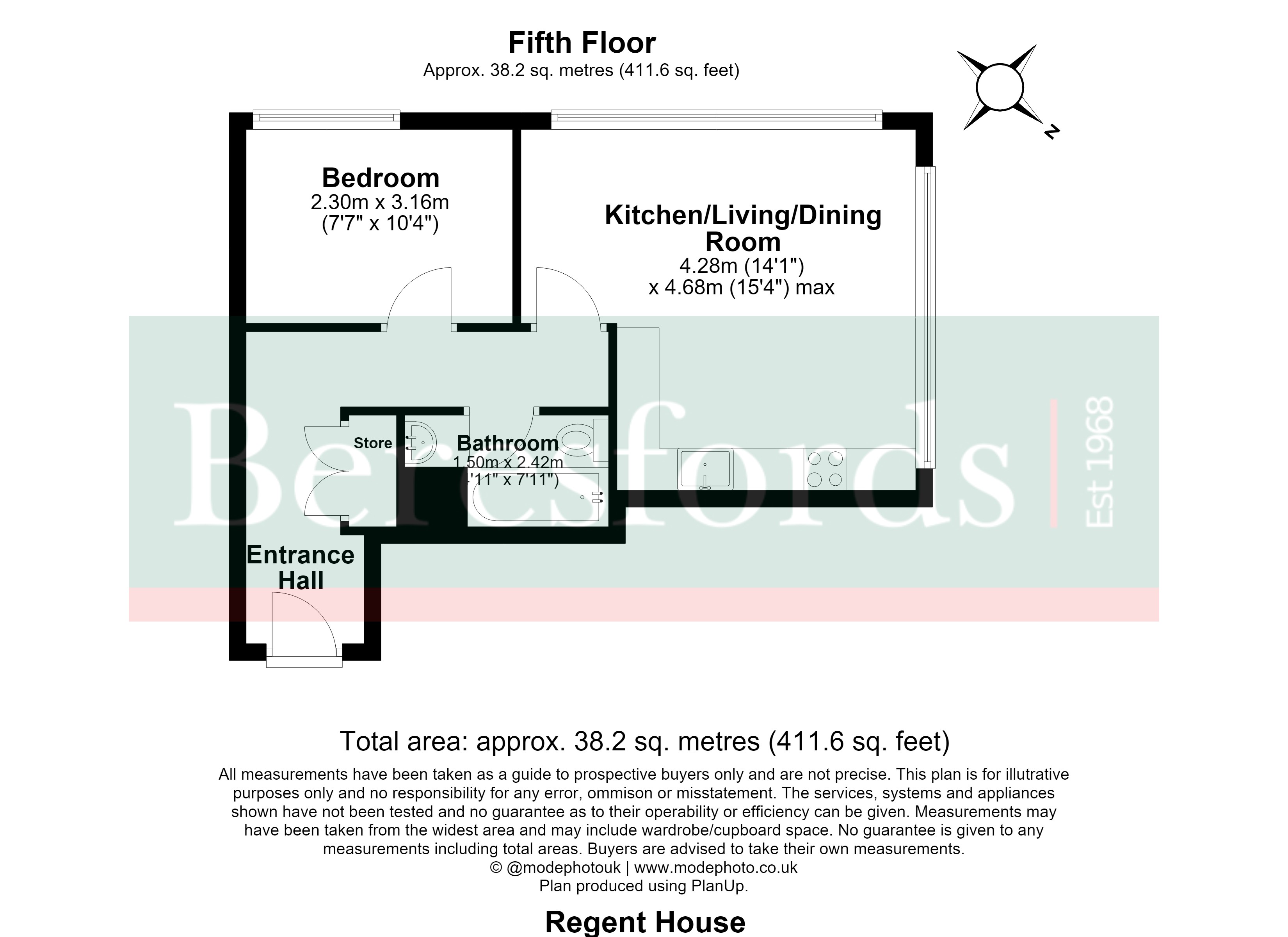 70 Regent House,, Hubert Road, Essex floorplan