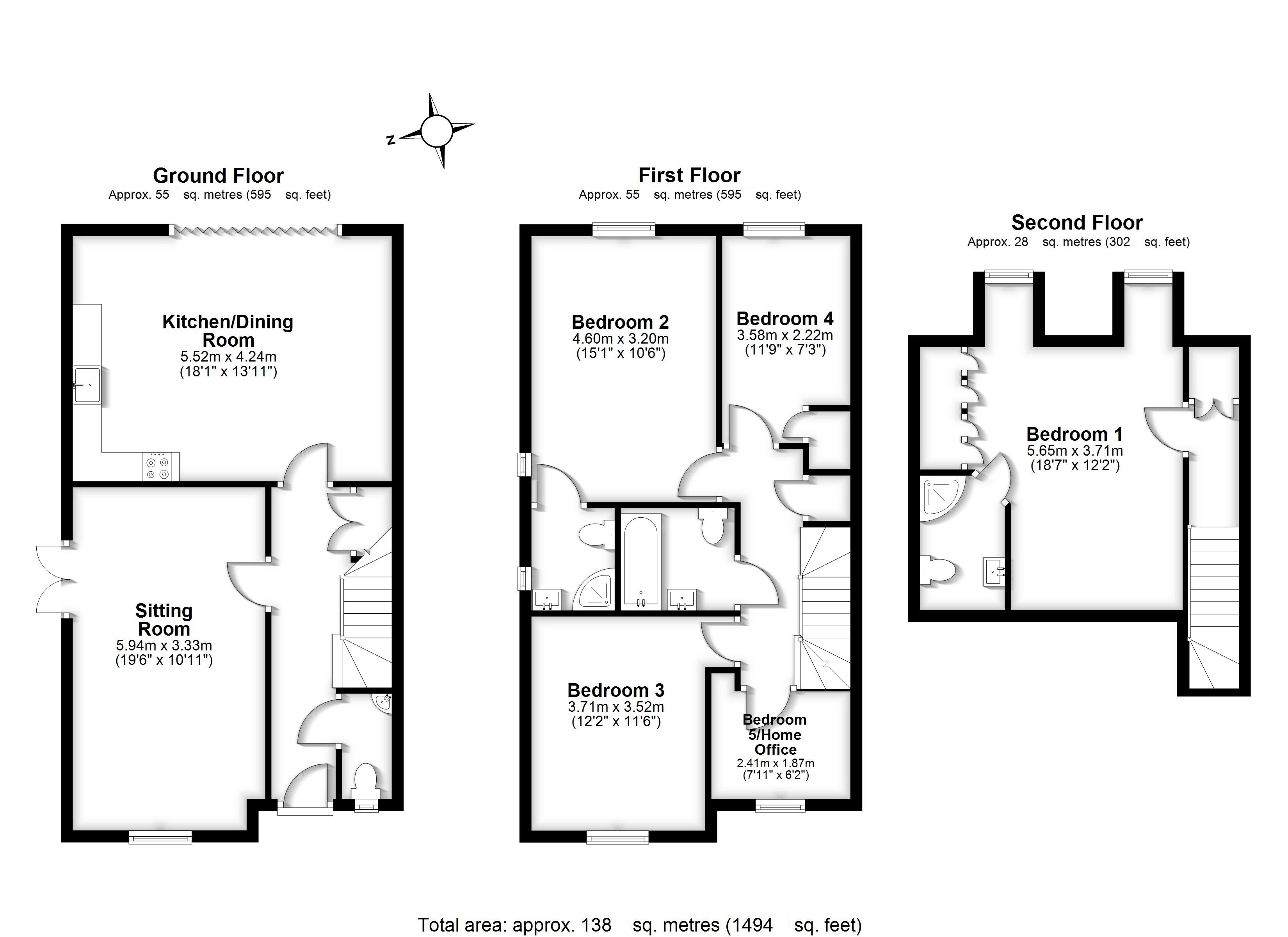 128, Cambridge Road, Hertfordshire floorplan