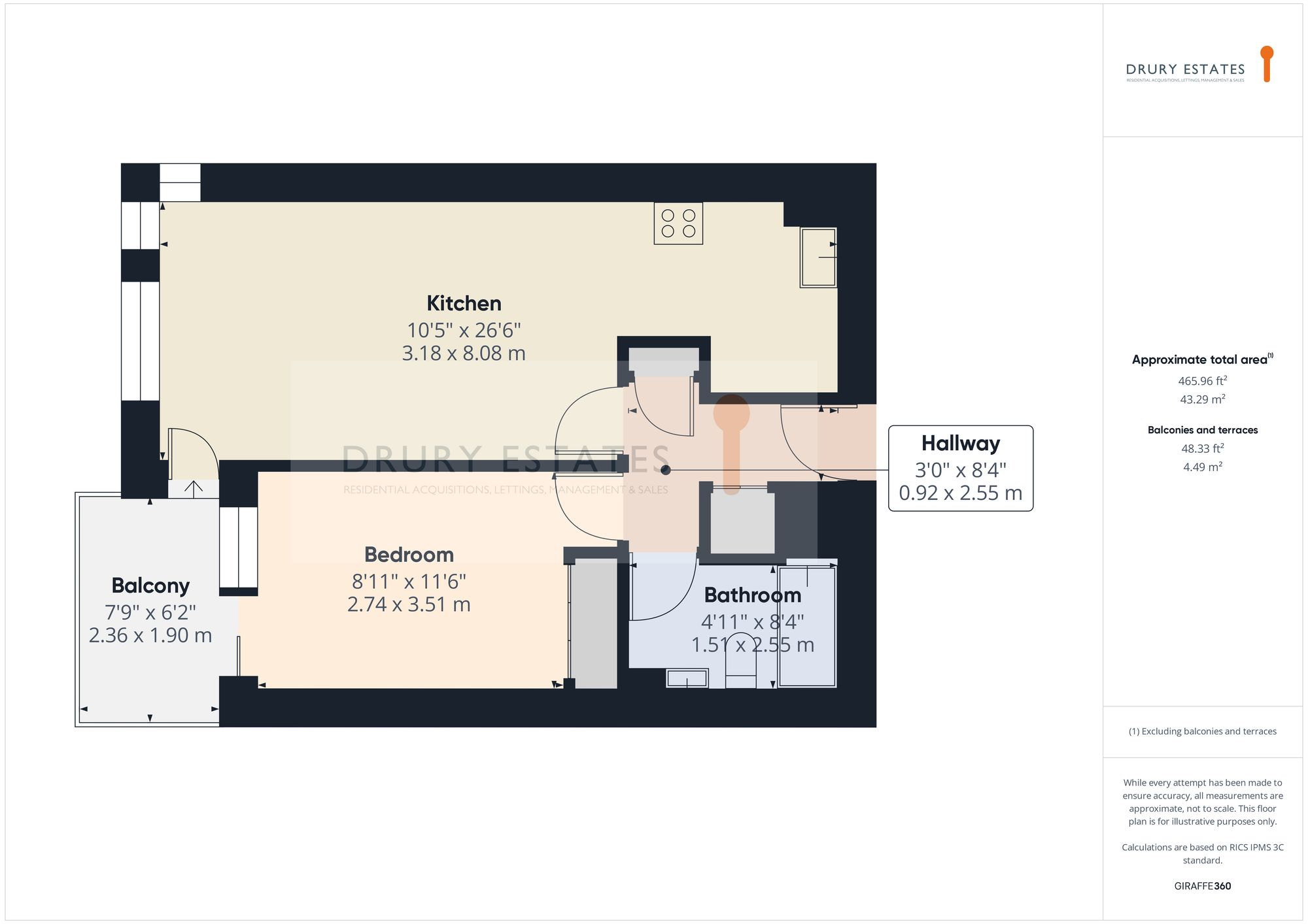 Flat 13, 142 Wapping High Street, London floorplan
