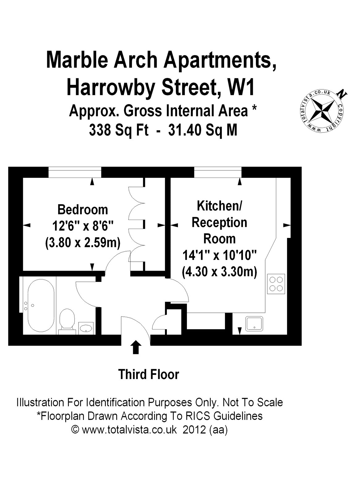 Flat 137, Marble Arch Apartments, 11, Harrowby Street, London floorplan
